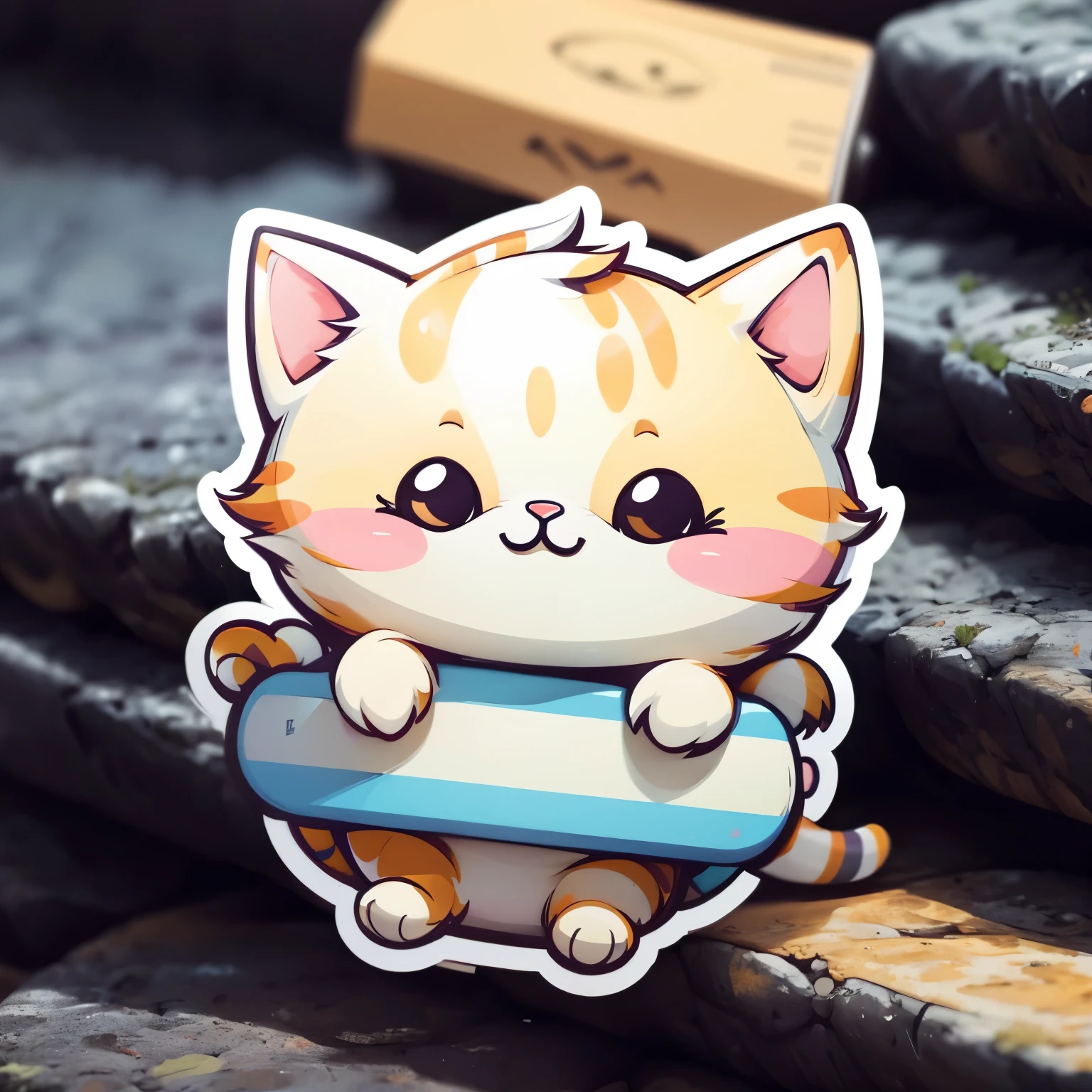 A logo catss cute little a sticker