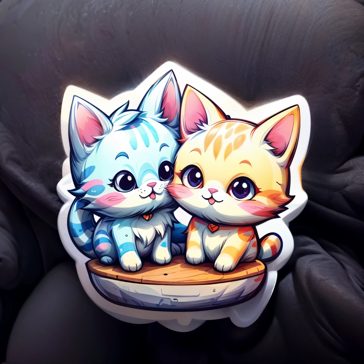 A logo catss cute little a sticker