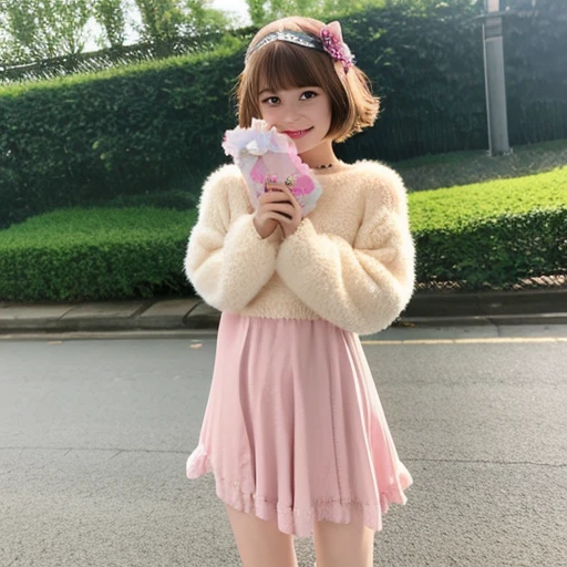 cute fluffy kitten、Straddle Girl