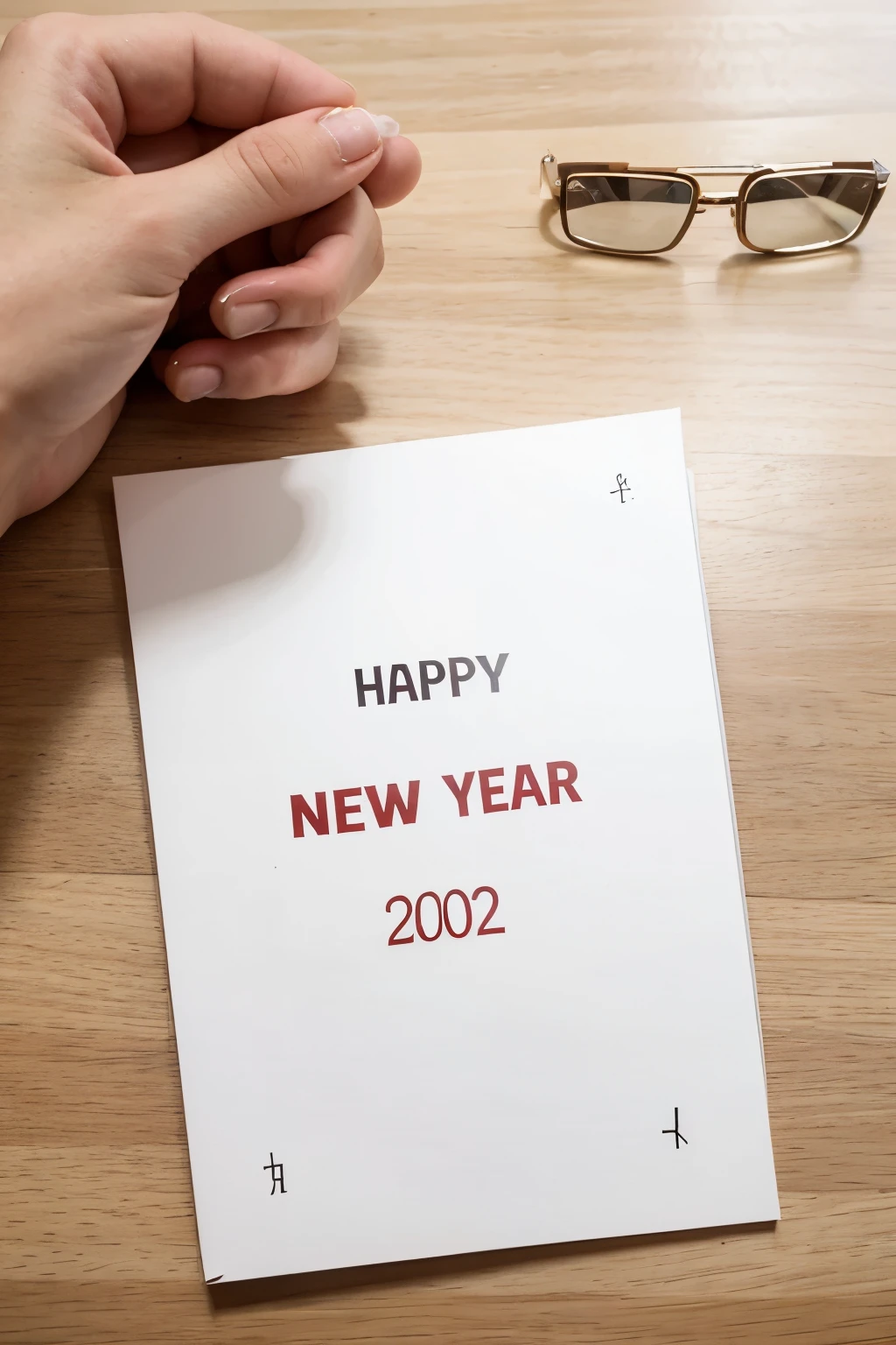 Boeing 777,write Happy New Year 2024, sunshining