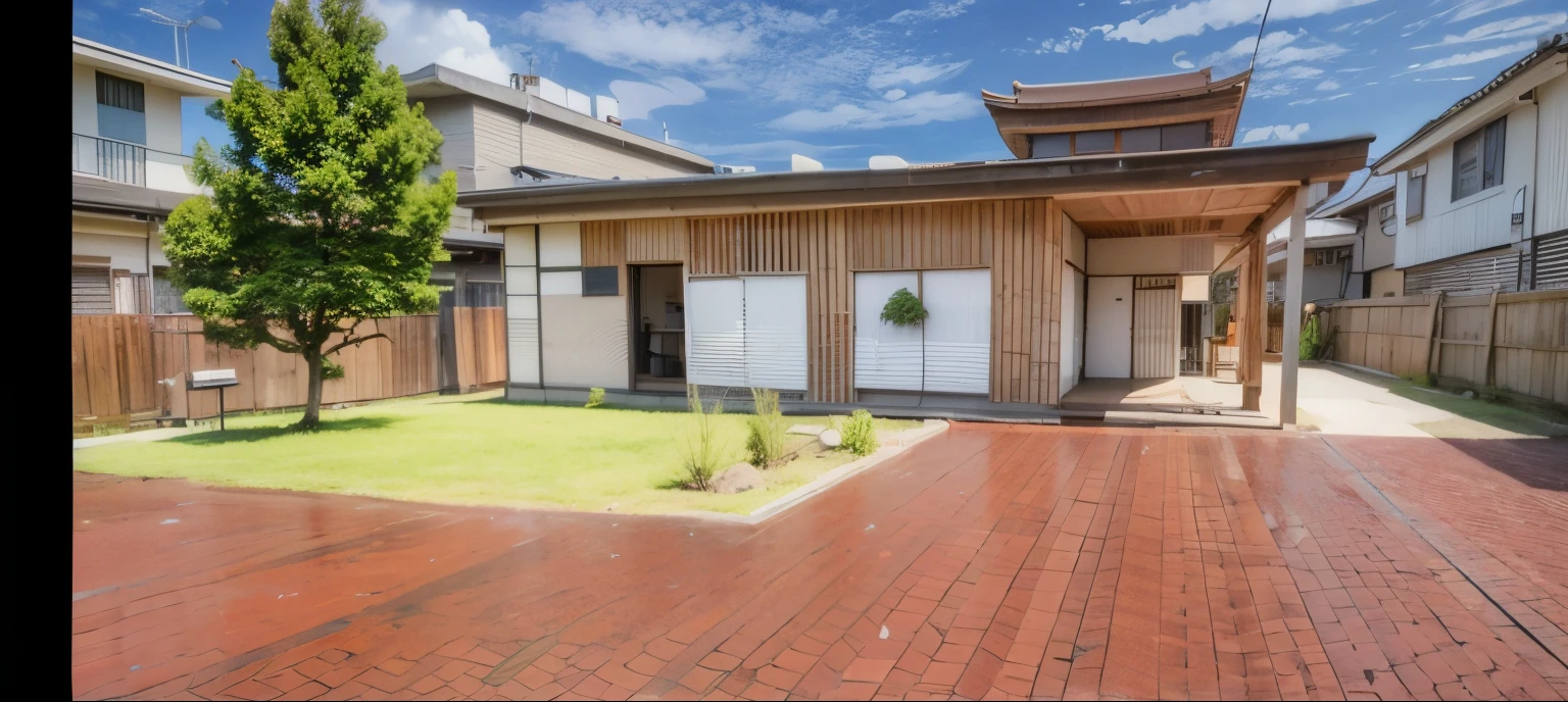 Japanese House with tree in the front