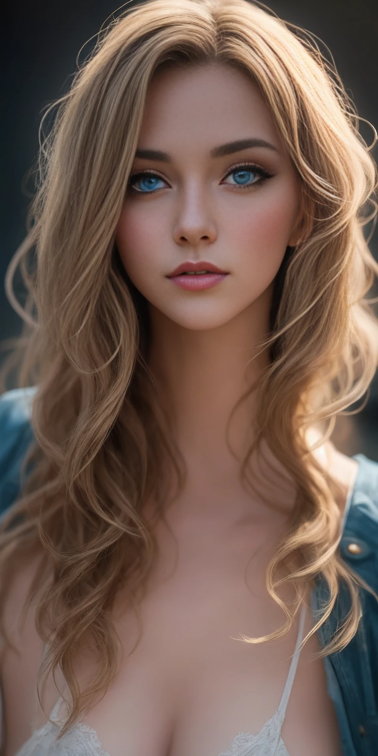 Female, standing, straight, (masterpiece), maximum quality, absurdres,award winning photo, extremely detailed, amazing, fine detail, extremely detailed eyes and face, by lee jeffries nikon d850 film stock photograph 4 kodak portra 400 camera f1.6 lens rich colors hyper realistic lifelike texture dramatic lighting unrealengine trending on artstation cinestill 800 tungsten, beautiful rud_woman, a woman with long blond hair and blue eyes ,perfect rud_face, perfect rud_body