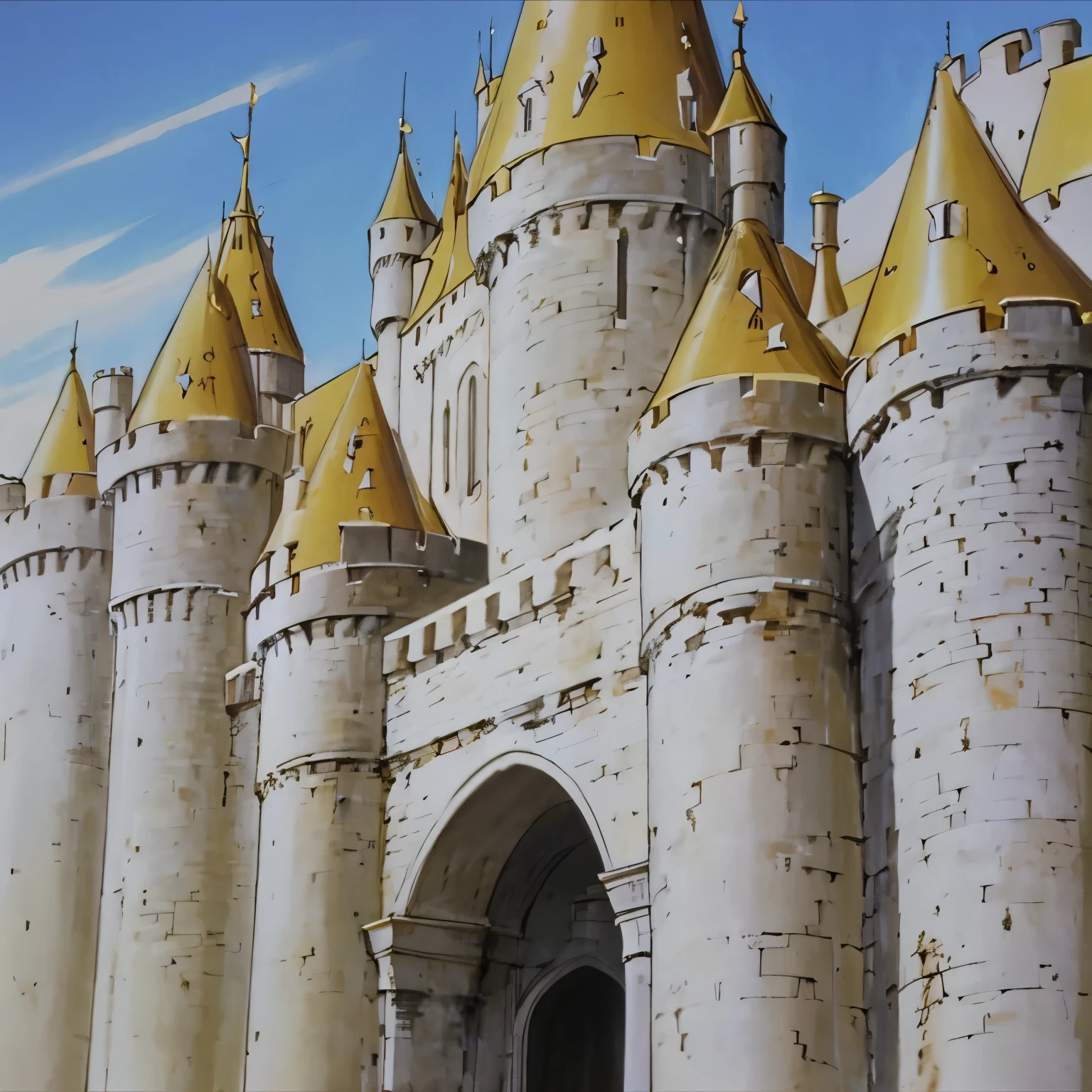 A luxurious castle of marble and gold