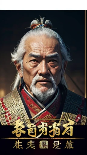 oriental、Old man wearing ancient Chinese armor、old man with ancient chinese hairstyle、three kingdom、multiple warlords、top-quality、masterpiece、超A high resolution、(Photorealsitic:1.4)、Game Posters、