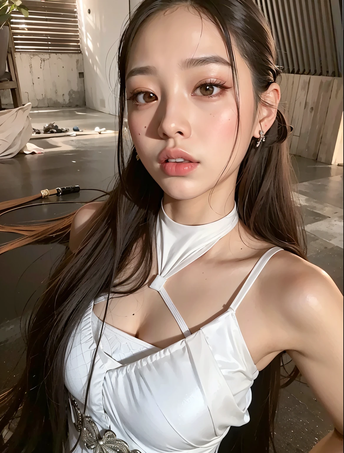 Asian Araffe woman with long hair wearing a white dress, Heonhwa Choe, Jaeyeon Nam, Gongbi, Blackpink Jennie, Parque Roseanne de Blackpink, Wenfei Ye, Sha Xi, Shikamimi, Parque Ji-min, Hermosa Delphine, Jossi de Blackpink, Taejune Kim, Yoshitomo Nara