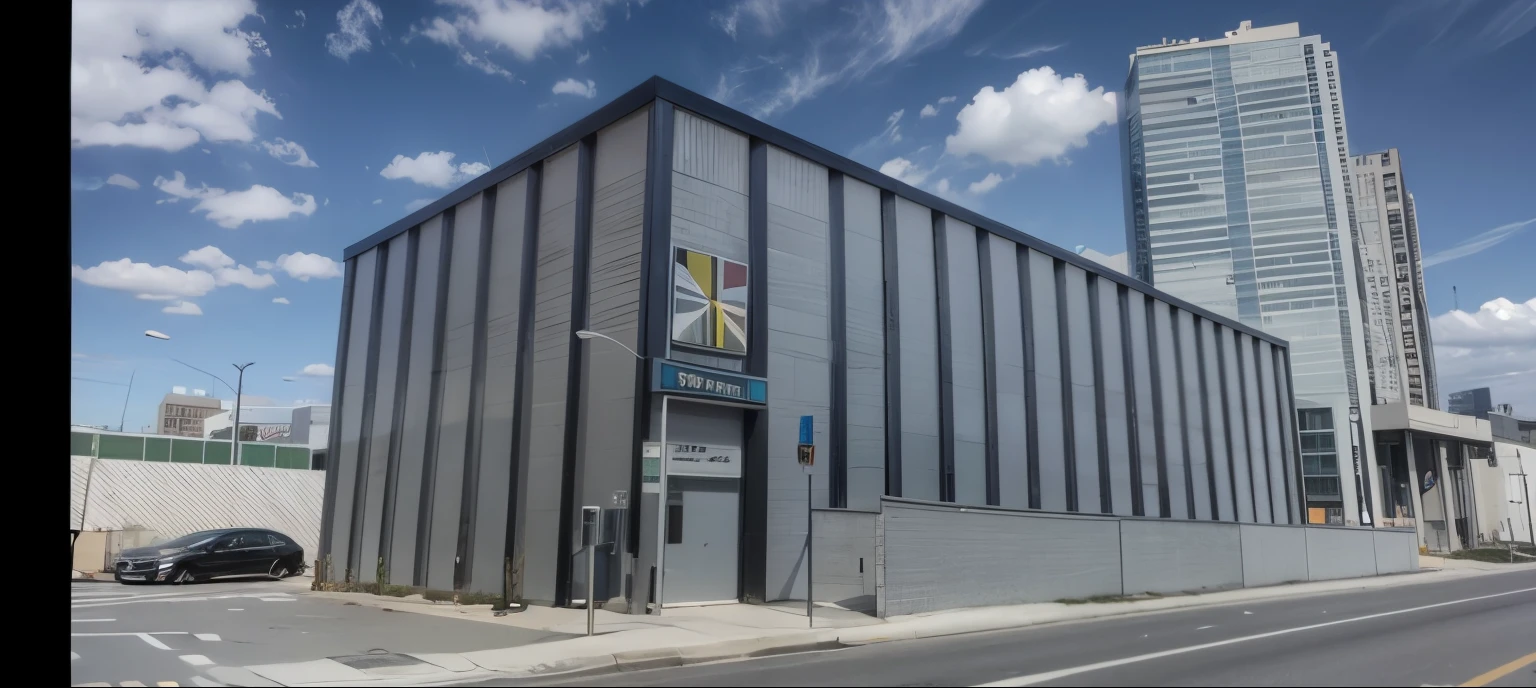 Grey building