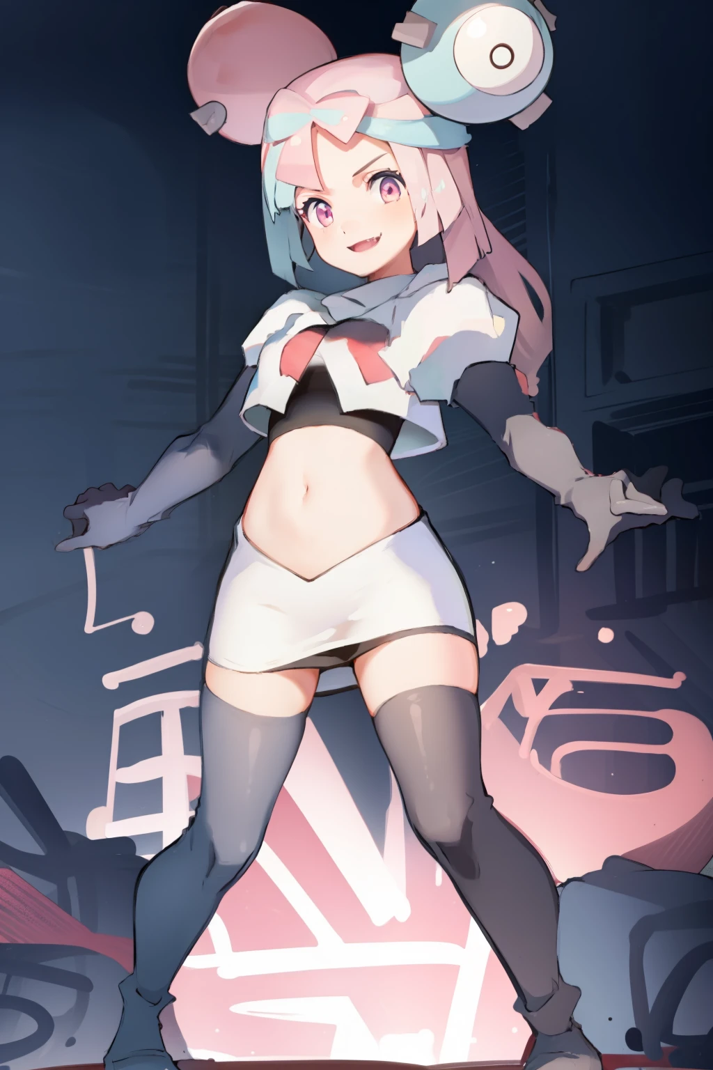 Fang,solo, looking at viewer, smile, simple background, white background, mole, from front, piercing, colored inner hair, naked, ((negative_hand-neg)), oversized jacket, kneeling,wide spread leg M pose, nsfw, pussy , gripping dick , open mouth , barefoot,belly , masturbate