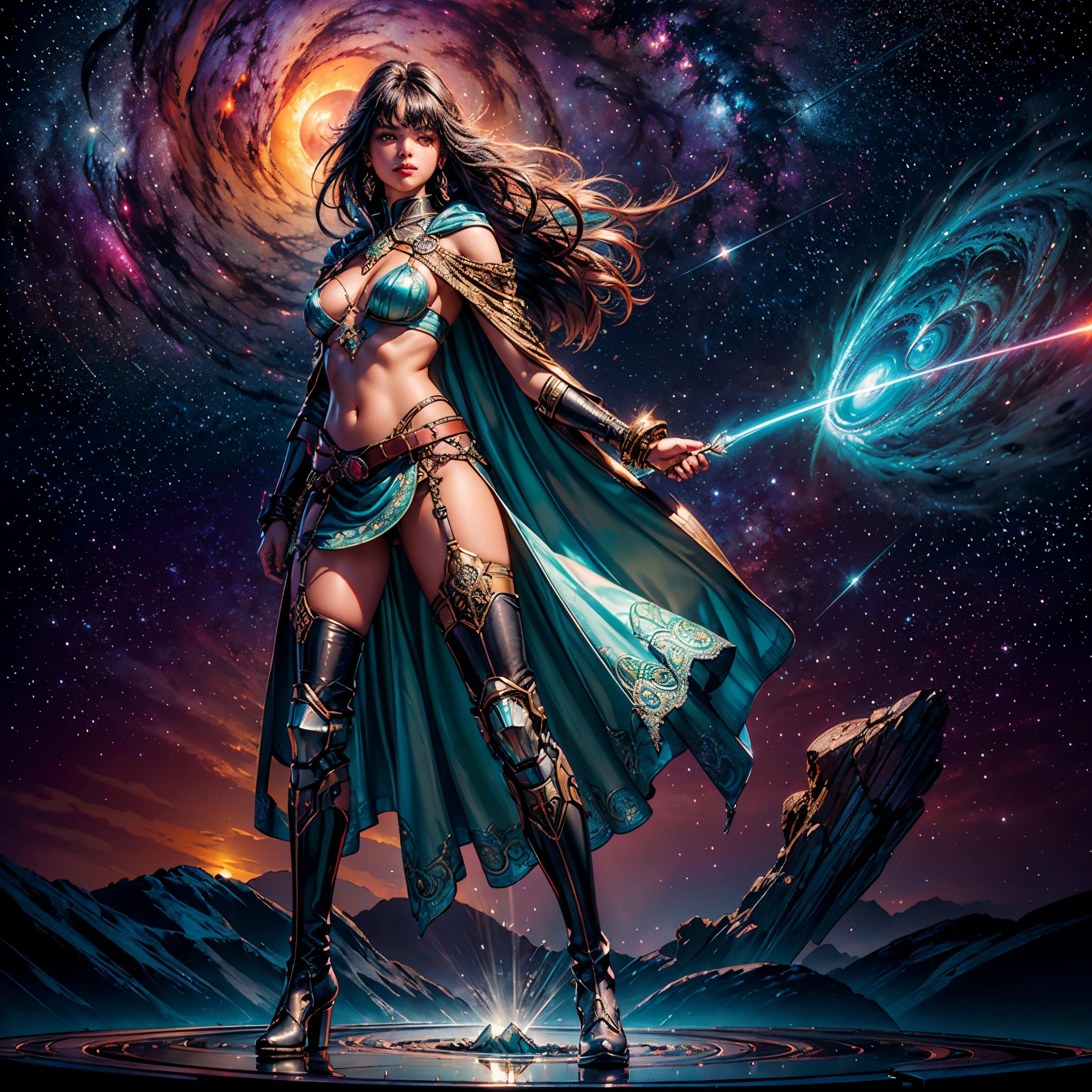 Epic (((Galaxy stars Nebula Spacious Sunrise evening_glow distant_view Sunset rich_colors colorful wide-angle_lens shooting_evening positive_film naturalistic_style))) Mecha Urban Mech-Warrior Mecha_Gun Carabinieri Urban equirectangular deep path street Carabinery road Angle-Below Heroe_suit mecha Fashion Girl outfits motorcycle UnrealEngine5 Masterpiece optimal bright_color dappled_sunLight meticulously intricate ultra_high-details ultra_high-res pro-Photorealistic ultra_high-quality ultra_high-def UHD XT3 DSLR HDR Divine cybernetic female synthetic Armored cyborgs "full-body prosthesis" strange augmented cybernetic gold frame sundrop backlight war "Heavy Metal" battle Will-o'-the-wisp Goddess dazzling walk Cosplay cowgirl Pilots Fancy Symmetrical ((Athletic gorgeous Afro Diva bangs Dreads extatiques Tanmed black_Skin sensual Effects Cheekbones Embarrassed reddener ultra beautiful (Bright epic eyes, Bright epic eyes) lazulis turquoises saphirs mouth open tongue teeth smile howling Floating Jacket Cape onyx Shoulders-Off Shirt Lace Clavicles White Papillotes reveal embroidered tiny breasts satin corsait red thick leathers felt skirts matching ample swinging spinels navel waist padlock silver agate reveal heart diamond belt pubis bristles scarlet pubis-hairy indigo silk snap garters thighs legs boots)) extreme improved Octane-rendered opengl-shaders glsl-shader romm rgb pbr shading 3DCG fxaa global illumination cgi vfx sfx fkaa txaa rtx ssao post-processing post-production cell-shading tone-mapping Ultra_sharpness focus accurate max saturate reflex analogique Vivid DSLR color-coded luminescence volumetric Cinematic_SunLight lightning contrast tin incandescent chrome Cristallines hearth rubis invoque floraison monster blast flash blow lava glowing_color opale straight chrome flat bands Tourmaline plasma fleuraison beholder population Earth transparent perfection zentangle reflection tattoo sex "luis Royo" naked nsfw varied multi etc. --s 1000 --c 20 --q 20 --chaos 100