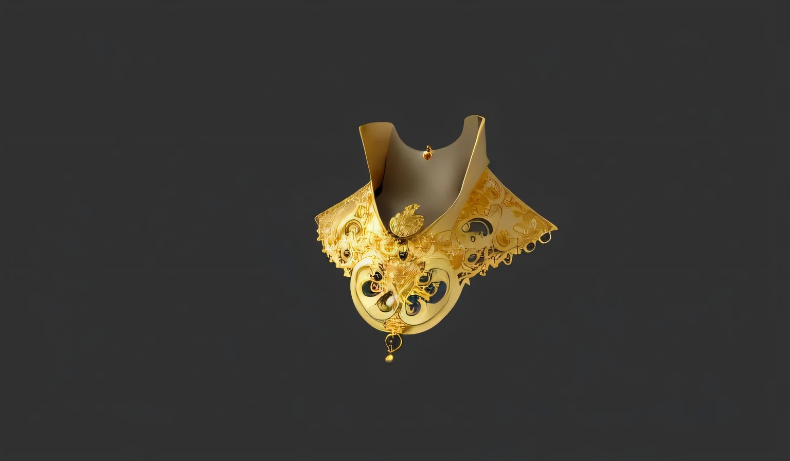 Go get it, Gold-detailed collar, golden collar, golden collar, Slit ivory carved neckline, 青铜矮人boobplate, boobplate, a jewellery design, gold filigree, golden pommel, Gold jewelry filigree, gold ornate jewelry, golden filigree