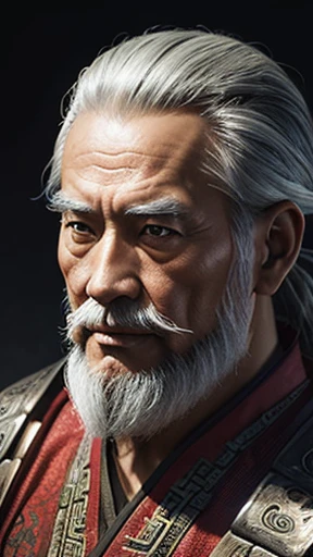 oriental、Old man wearing ancient Chinese armor、old man with ancient chinese hairstyle、three kingdom、multiple warlords、top-quality、masterpiece、超A high resolution、(Photorealsitic:1.4)、Game Posters、