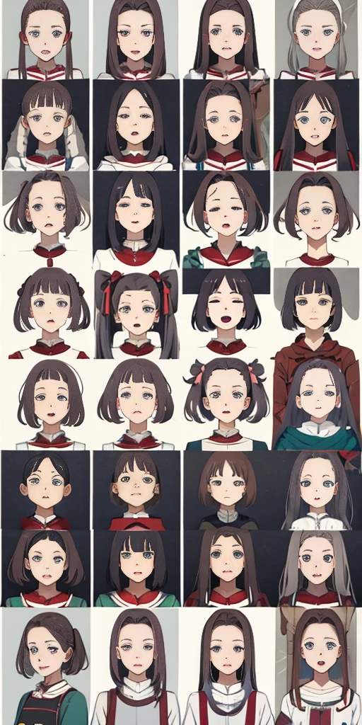 protagonist, full body shot, variety of emotions and facial expressions, cute, calico, movie, illustration, various patterns, high quality