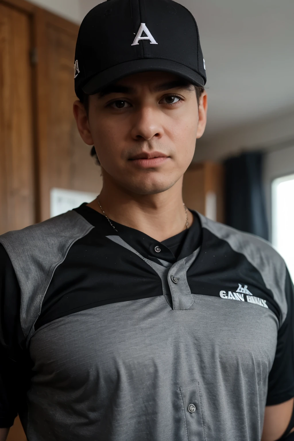 A Army General With A Dark Grey Baseball Jersey On That Says Generals In Black Acrros The Chest