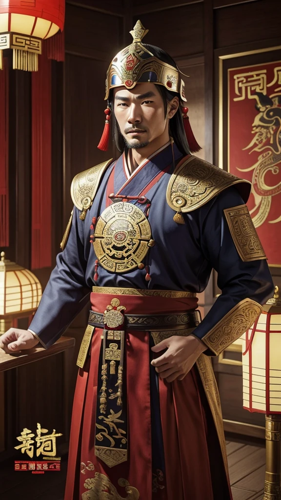 oriental、man in ancient chinese clothes、ancient chinese helmet man、three kingdom、multiple warlords、top-quality、masterpiece、超A high resolution、(Photorealsitic:1.4)、Game Posters、Clear and beautiful image quality、