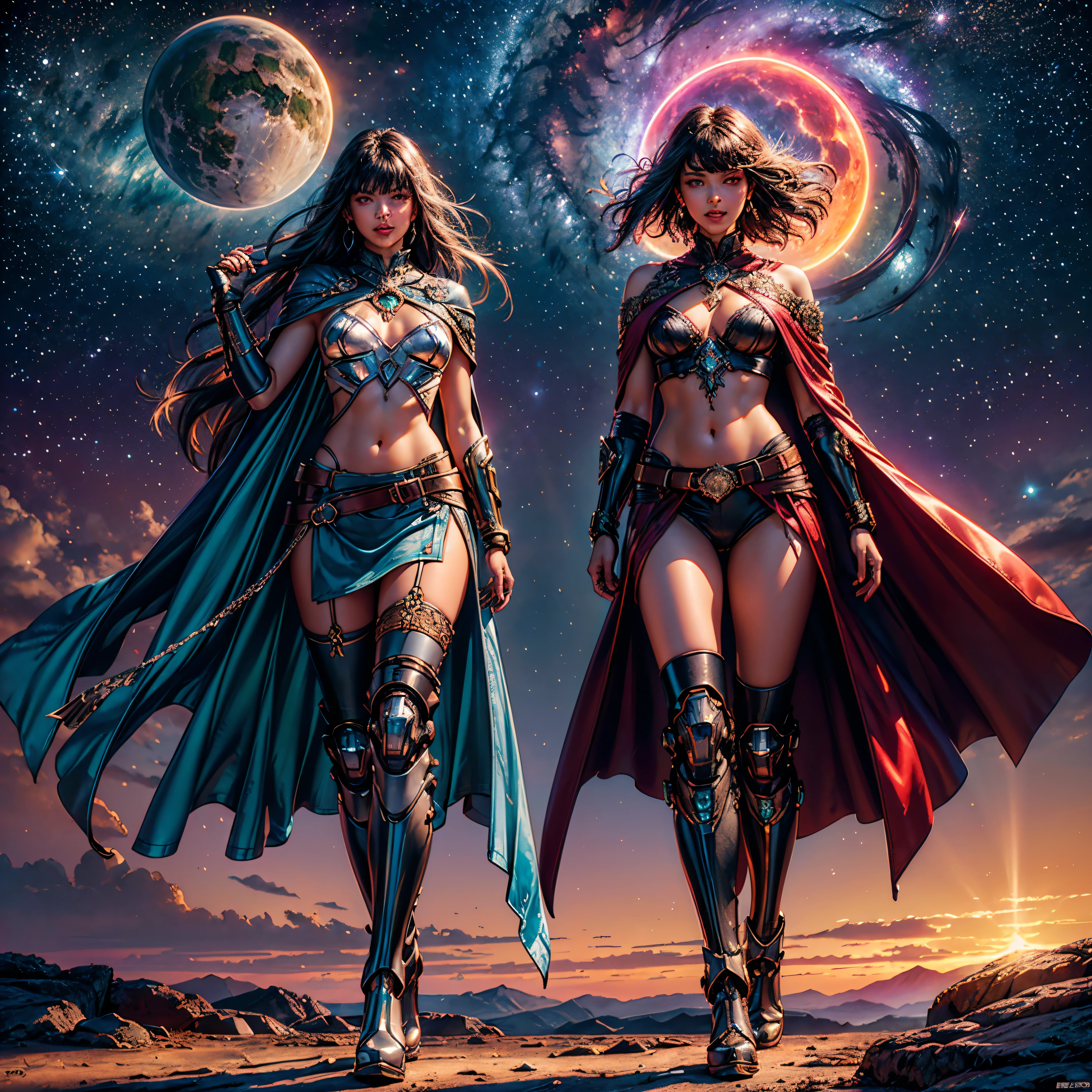 (((Galaxy stars Nebula Spacious Sunrise evening_glow distant_view Sunset rich_colors colorful wide-angle_lens shooting_evening positive_film naturalistic_style))) Mecha Urban Mech-Warrior Mecha_Gun Carabinieri Urban equirectangular deep path street Carabinery road Angle-Below Heroe_suit mecha Fashion Girl outfits motorcycle UnrealEngine5 Masterpiece optimal bright_color dappled_sunLight meticulously intricate ultra_high-details ultra_high-res pro-Photorealistic ultra_high-quality ultra_high-def UHD XT3 DSLR HDR Divine cybernetic female synthetic Armored cyborgs "full-body prosthesis" strange augmented cybernetic gold frame sundrop backlight war "Heavy Metal" battle Will-o'-the-wisp Goddess dazzling walk Cosplay cowgirl Pilots Fancy Symmetrical ((Athletic gorgeous Afro Diva bangs Dreads extatiques Tanmed black_Skin sensual Effects Cheekbones Embarrassed reddener ultra beautiful (Bright epic eyes, Bright epic eyes) lazulis turquoises saphirs mouth open tongue teeth smile howling Floating Jacket Cape onyx Shoulders-Off Shirt Lace Clavicles White Papillotes reveal embroidered tiny breasts satin corsait red thick leathers felt skirts matching ample swinging spinels navel waist padlock silver agate reveal heart diamond belt pubis bristles scarlet pubis-hairy indigo silk snap garters thighs legs boots)) extreme improved Octane-rendered opengl-shaders glsl-shader romm rgb pbr shading 3DCG fxaa global illumination cgi vfx sfx fkaa txaa rtx ssao post-processing post-production cell-shading tone-mapping Ultra_sharpness focus accurate max saturate reflex analogique Vivid DSLR color-coded luminescence volumetric Cinematic_SunLight lightning contrast tin incandescent chrome Cristallines hearth rubis invoque floraison monster blast flash blow lava glowing_color opale straight chrome flat bands Tourmaline plasma fleuraison beholder population Earth transparent perfection zentangle reflection tattoo sex "luis Royo" naked nsfw varied multi etc. --s 1000 --c 20 --q 20 --chaos 100