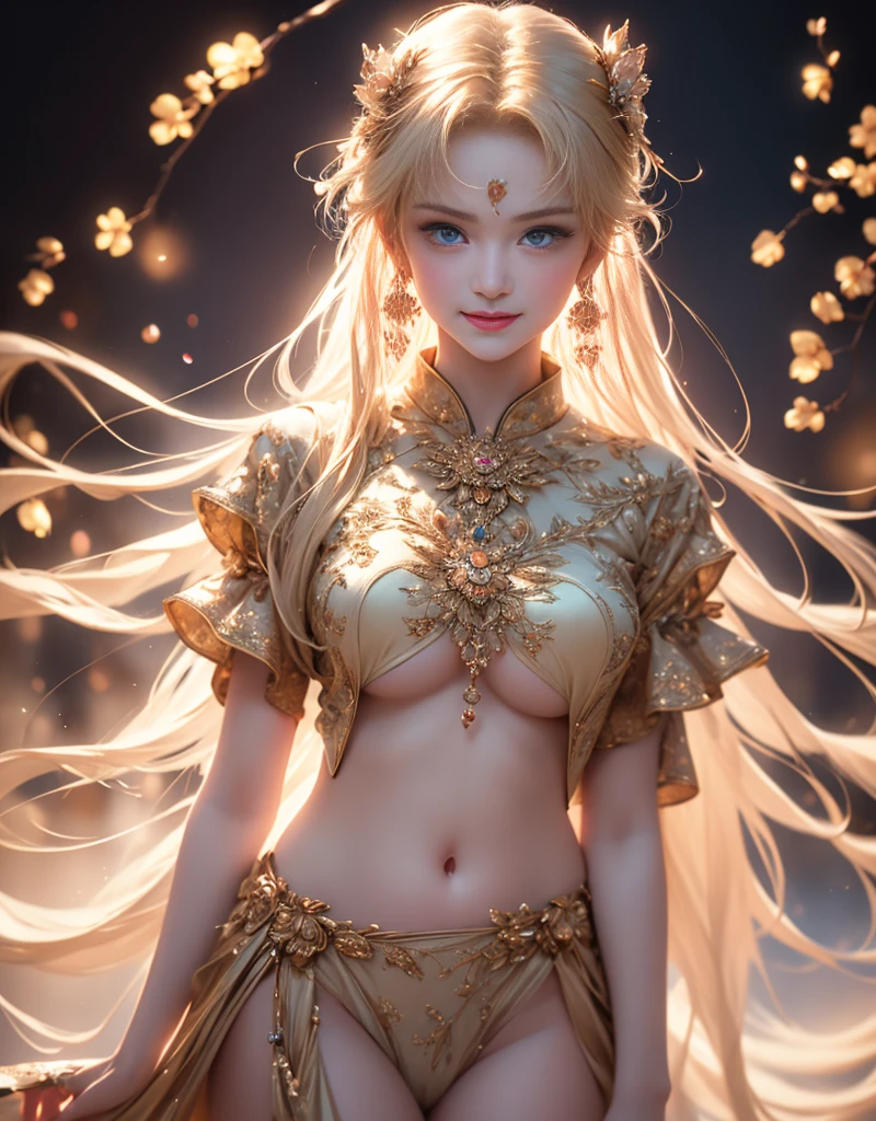 tmasterpiece,Highest image quality,super detailing,Best quality at best ,Extremely Delicately Beautiful, Very meticulous,Best quality at best, offcial art, extremely detaild的 CG unified 8k wallpapers, portrait photo of, The most beautiful look,blond hair blue eyes,Radiant skin and radiant eyes, pretty skin,(Detailed lighting:1.2), (Beautiful and detailed light:1.3), deep understanding, beautiful nude color, iintricate, digitial painting, smooth private parts, Focus sharp, The end of the world, Epic reality,looking at the camera in, (HighDynamicRange:1.4),facing at the camera, (pastel colour:1.4), Beautiful big breasts,The end of the world的, giving up, com cores neutras, natta, Screen space refraction, (Complicated details, ultra - detailed:1.3), art stations, Cinema lenses, vignet, the complex background, buliding,Enchanted smile,face flushed,the shy,detailed back ground,Dreamcatcher earrings,sexy and sultry,(Obscenity exposed,Camel toes,Combing thick hair,),The sexiest look,The eyes are bright,Colorful,golden nine-tailed fox,gold background,Smile gently,pubic hair very large,soft expression,Full body lesbian