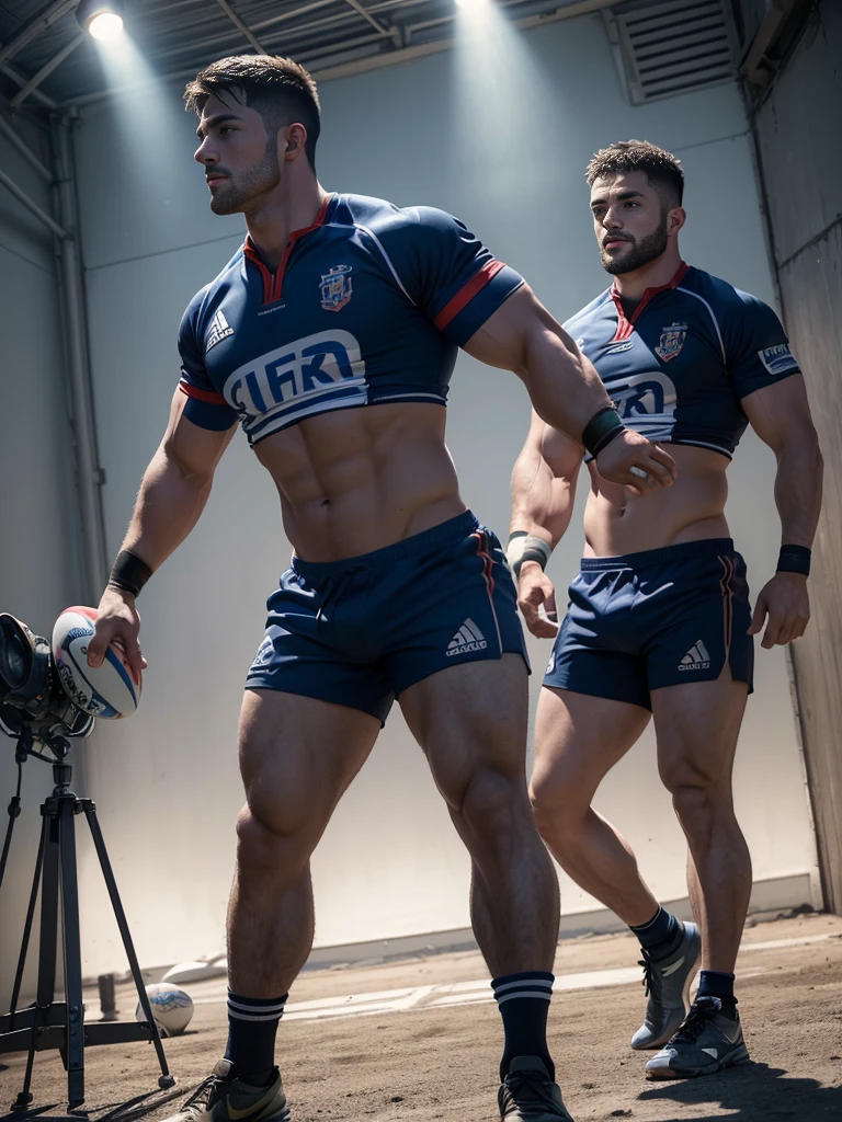 masseter membrane、well built、2 European male stars、(Handsome(brunette)、male people、35yo、cool guy、cool guy、gay twinks、GAY、scantily clad、Fundamentals、cool guy、Muscular、eBlue eyerief and detailed entry and exit of Hyde、NSFenerous dimensions、Authentic texture、Naked、Ultra-thin transparent sports shorts、large bulge、Rugby player、Match site、soles of feet、wastelands、side angle、Authentic texture、8K、8k ultra high definition、profesional lighting、professional photoshooting