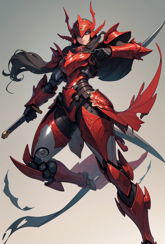 (Detailed illustrations,Very detailed and detailed drawing,Delicate lines with slow and rapid,Realistic texture expression),[Color tressed main line],(Fantasy World Battlefield Background [Burning castle]),((ROBOT GIRL) (red knight [[corinthian helmet]streamline][well-muscled])[WEAPON MACHINE[Princess Knight][[METALFACE]]]),[red dragon armor[scale]][[luxurious embroidered cloak]],[red dragon pattern],[use a sword as a weapon],[[Mobile Weapon Gigant Size][Science Fiction Mechanical]],((gorgeous shiny armor)),(Intricate and beautiful decoration [Dense detail]),[Transparency],(Precisely drawn face)[完璧な目のdetaileds(Iris beautifully drawn in every detail)[Jewel-like eyes]],[long and beautiful eyelashes],[Meticulously drawn hair [美しく艷やかな髪のdetaileds]],(完璧な手のdetaileds [Beautiful fingers without breakdowns [Beautiful nails]]),(Perfect Anatomy(Perfectly proportioned))[[Full body like]],[Ideal color coordination(Accurate simulation of light-material interactions)],([Precision Detail](detaileds,high-detail)),[Visual art that conveys a sense of narrative].