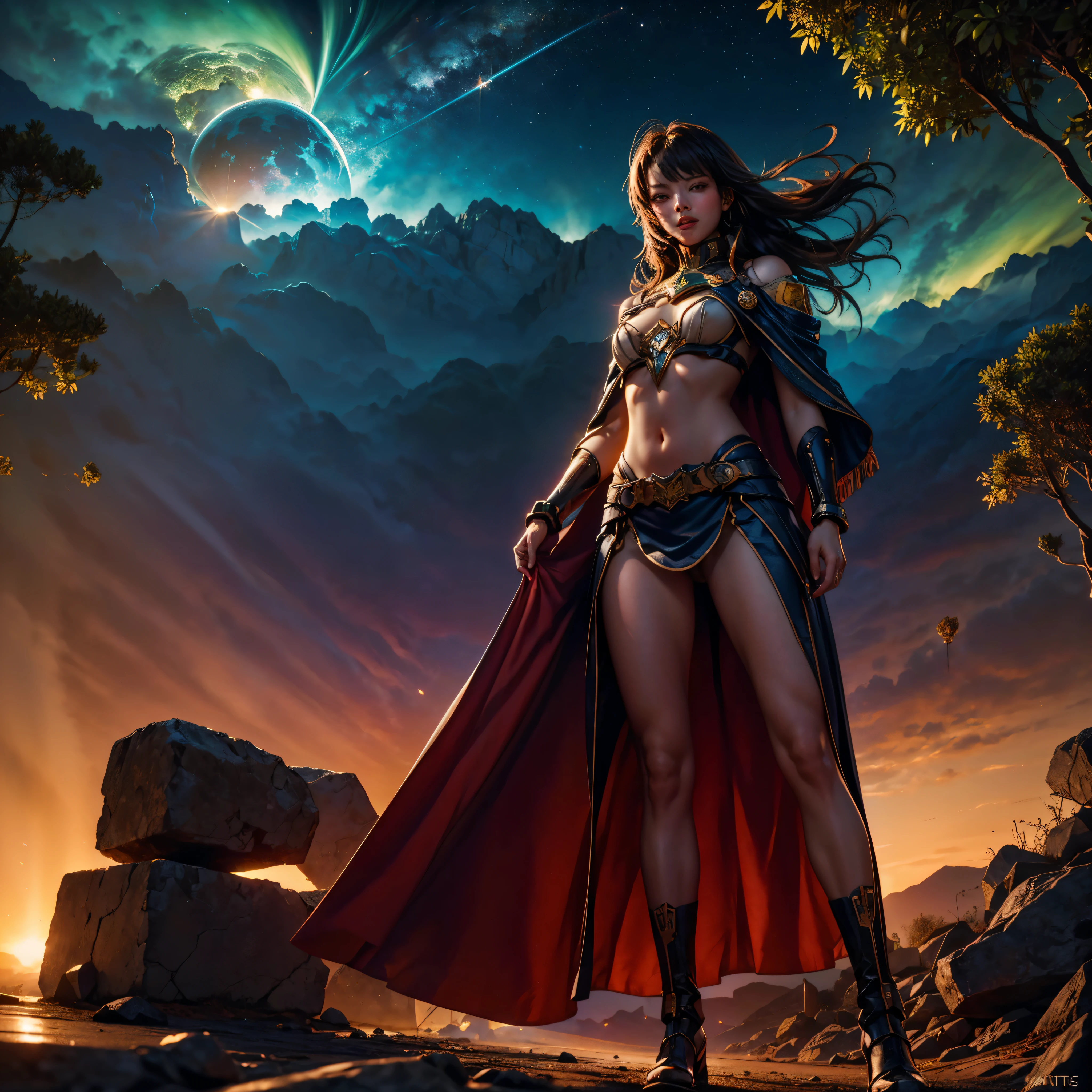 Epic (((Galaxy stars Nebula Spacious Sunrise evening_glow distant_view Sunset rich_colors colorful wide-angle_lens shooting_evening positive_film naturalistic_style))) Mecha Urban Mech-Warrior Mecha_Gun Carabinieri Urban equirectangular deep path street Carabinery road Angle-Below Heroe_suit mecha Fashion Girl outfits motorcycle UnrealEngine5 Masterpiece optimal bright_color dappled_sunLight meticulously intricate ultra_high-details ultra_high-res pro-Photorealistic ultra_high-quality ultra_high-def UHD XT3 DSLR HDR Divine cybernetic female synthetic Armored cyborgs "full-body prosthesis" strange augmented cybernetic gold frame sundrop backlight war "Heavy Metal" battle Will-o'-the-wisp Goddess dazzling walk Cosplay cowgirl Pilots Fancy Symmetrical ((Athletic gorgeous Afro Diva bangs Dreads extatiques Tanmed black_Skin sensual Effects Cheekbones Embarrassed reddener ultra beautiful (Bright epic eyes, Bright epic eyes) lazulis turquoises saphirs mouth open tongue teeth smile howling Floating Jacket Cape onyx Shoulders-Off Shirt Lace Clavicles White Papillotes reveal embroidered tiny breasts satin corsait red thick leathers felt skirts matching ample swinging spinels navel waist padlock silver agate reveal heart diamond belt pubis bristles scarlet pubis-hairy indigo silk snap garters thighs legs boots)) extreme improved Octane-rendered opengl-shaders glsl-shader romm rgb pbr shading 3DCG fxaa global illumination cgi vfx sfx fkaa txaa rtx ssao post-processing post-production cell-shading tone-mapping Ultra_sharpness focus accurate max saturate reflex analogique Vivid DSLR color-coded luminescence volumetric Cinematic_SunLight lightning contrast tin incandescent chrome Cristallines hearth rubis invoque floraison monster blast flash blow lava glowing_color opale straight chrome flat bands Tourmaline plasma fleuraison beholder population Earth transparent perfection zentangle reflection tattoo sex "luis Royo" naked nsfw varied multi etc. --s 1000 --c 20 --q 20 --chaos 100