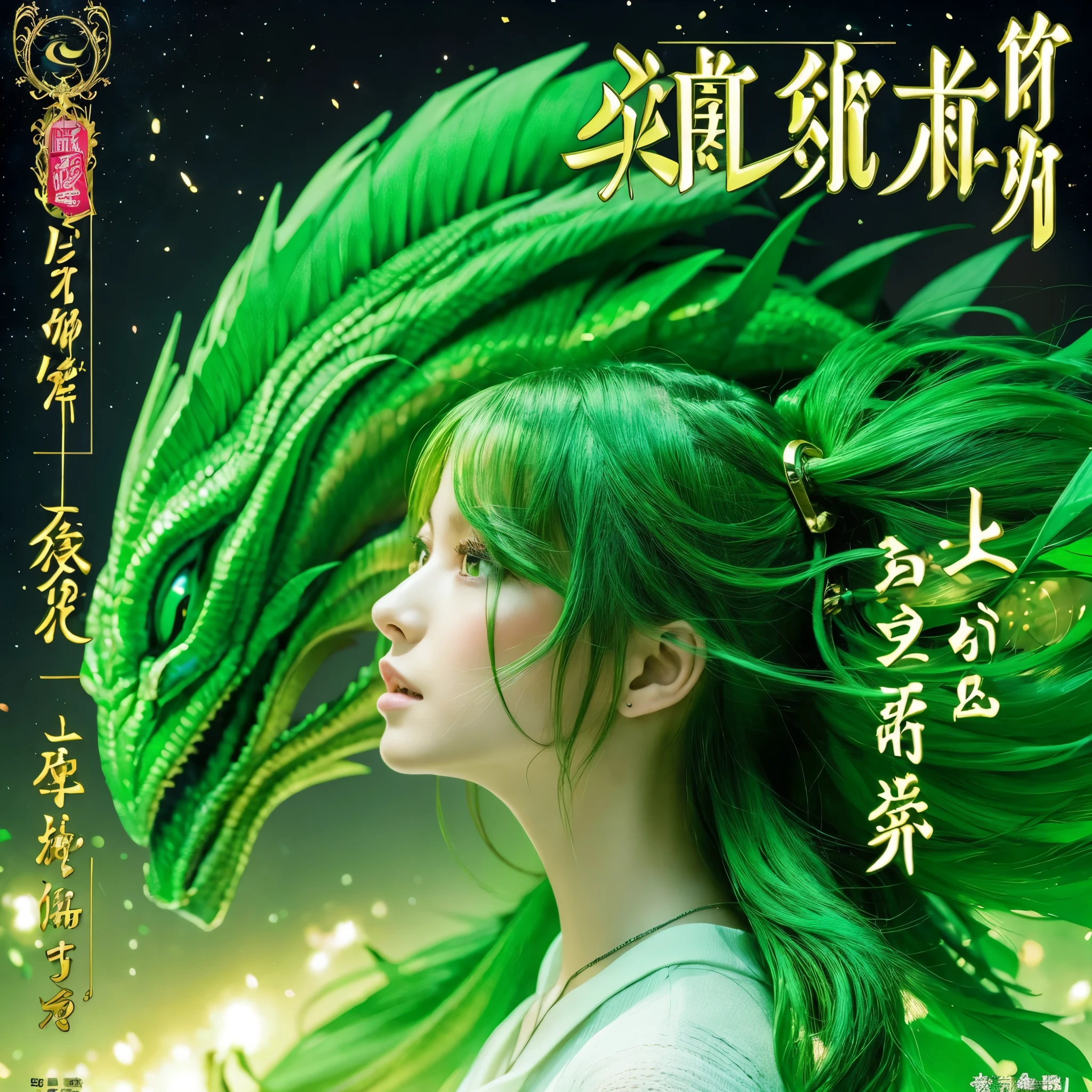 with a green dragon、towards the bottom of the image「In 2024」An image with the words