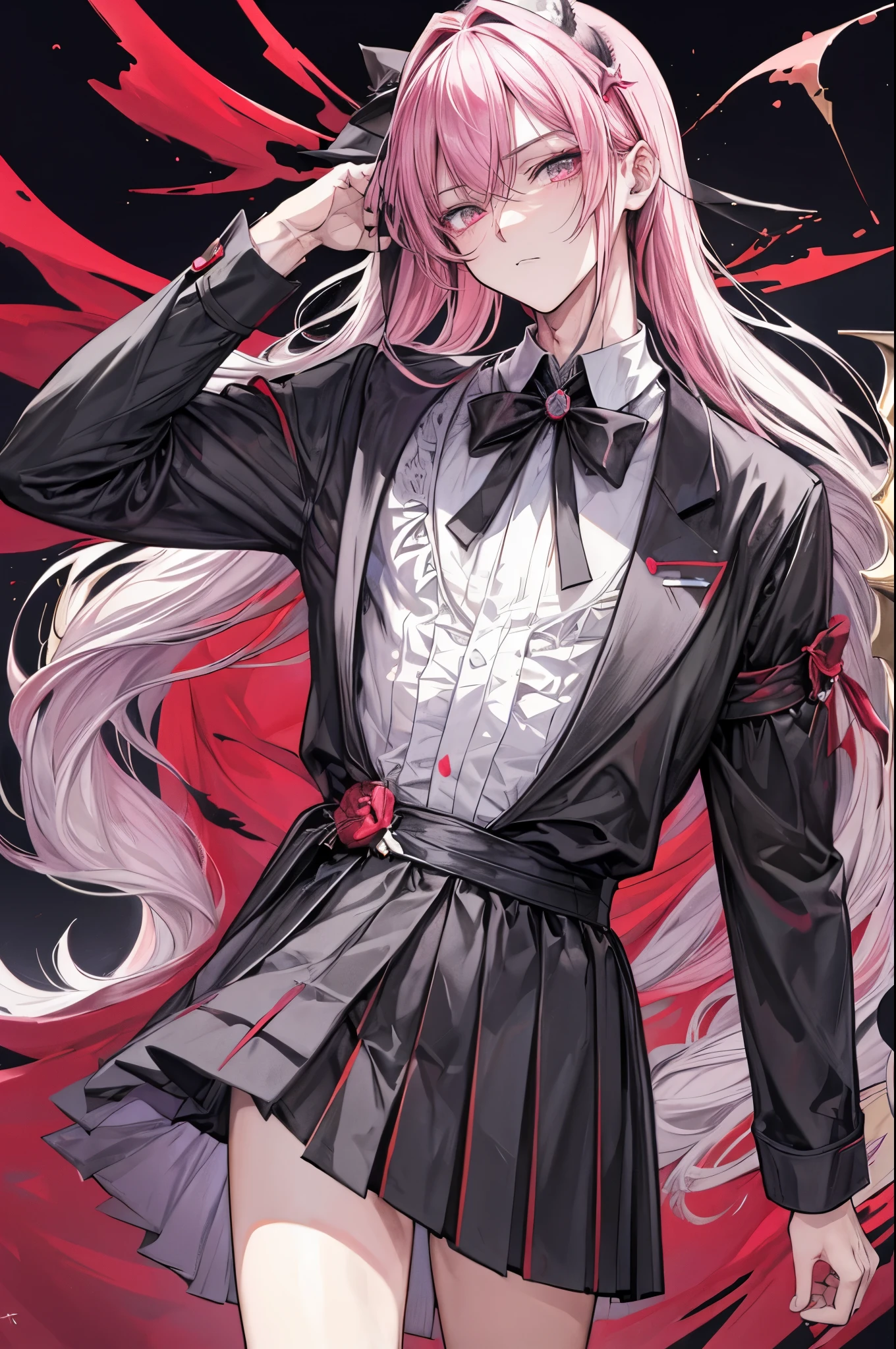 (flat color:1.1),(masterpiece:1.2), best quality, masterpiece, original, (handsome mature yandere male:1.3)
