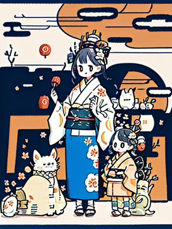 araffe woman in a kimono with a flower in her hair, beautiful japanese girls face, japaneese style, in kimono, wearing kimono, traditional japanese, japanese model, japanese clothes, japanese style, shinsui ito, japanese kimono, sakimichan, Middle metaverse, wearing a kimono, pop-art, 60s