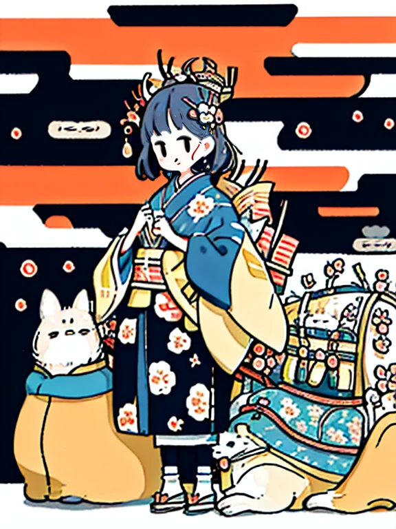 araffe woman in a kimono with a flower in her hair, beautiful japanese girls face, japaneese style, in kimono, wearing kimono, traditional japanese, japanese model, japanese clothes, japanese style, shinsui ito, japanese kimono, sakimichan, Middle metaverse, wearing a kimono, pop-art, 60s