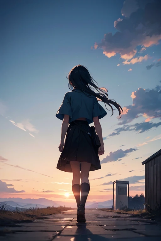 "Generate an image depicting a poignant moment where a young boy experiences a heartbreak, concealing his pain from others. Capture the emotions of sorrow and solitude as he navigates the inner turmoil without expressing it outwardly. Concurrently, illustrate a scene with a girl, having just experienced love, but struggling with trust issues. Portray her walking away to her home, creating a sense of emotional distance. Convey the complex emotions of heartbreak, silent suffering, and the tentative nature of trust in love within this visual narrative."