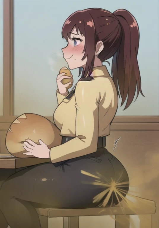((sasha)),((velocity)),Attacked by farts, (((Women sit on dining bench)),velocity,detailed eyes,),i'i'i'i'i'i' dining room)),((One Woman)),((girl wear a scout regiment outfit)),((A girl smells a fart and smiled shyly),((fart while eat bread and potatoes)),((blushing)),(masterpiece:1.2、top-quality)、(the Extremely Detailed CG Unity 8K Wallpapers、ultra-detailliert、Best Shadows)、(细致背景)、(The best lighting、extremely delicate and beautiful)、depth of fields、1girl in、独奏 ,Women,((((Girl is embarassed when she farting)))),(profile facing diagonally)))),((i'I closed my mouth with hand feel embarassed...)),(()),((embarassing look)),((massive fart))