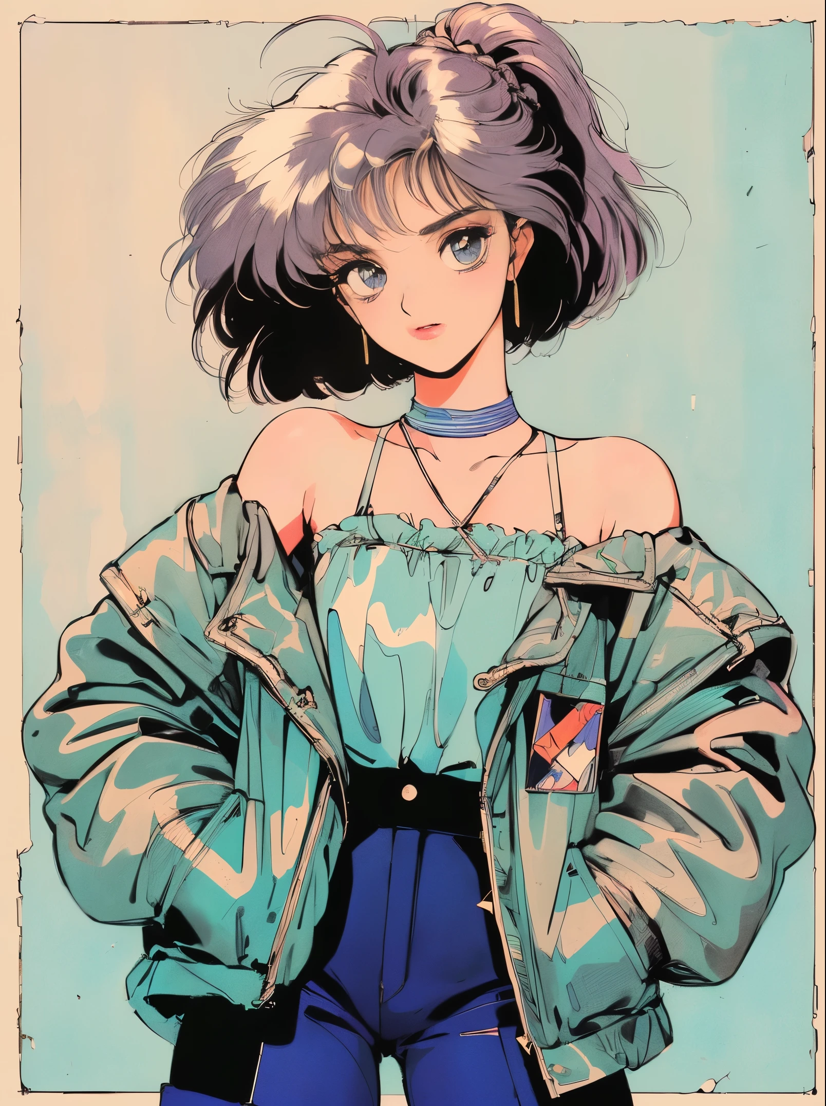 ((((90's anime style,1990s style,1970s anime,have the style of folk portraits,retro style posters,chicano inspired retro fashion,renaissance, retro style inspiration retro, stone visual aesthetic style, hand painted details, fresh and clean appearance,))))(masterpiece:1.2, best quality,top quality,epic quality,UHD), (detalhes intrincados),((head tilts,hands in pockets,)) 1lady, solo,minimal makeup, tecidos naturais,innocent, cara travessa,((rich background,)) ((Remains of a cliff wall,))Brass hair,{short hair|bold sidelocks|Clearly visible strands of hair|natural curved|ahoge|shining hairclip|braid ponytail},claros, franja, franja na testa,incredibly_absurdres pupils,saia plissada, (((sagging breastace madura, detailed face, ((ultra-detailed, lovely)), (geometric:1.2),)), ((off shoulders,frills,sleeves past wrists,hot pant,white stockings,))ray tracing,god lighting,god ray)),((extremely_Detailed_Eyes_and_face)),(Beautiful and aesthetic: 1.2),Brilliant,unbelievable Ridiculous quality,)),((extremely_Detailed_Eyes_and_face)),(Beautiful and aesthetic: 1.2),Brilliant,Ultra-precise depiction, Ultra-detailed depiction,Bokeh (85mm Shot),(((Delicate fingers and hands:0.55))::0.85))),(Detailed fingers),