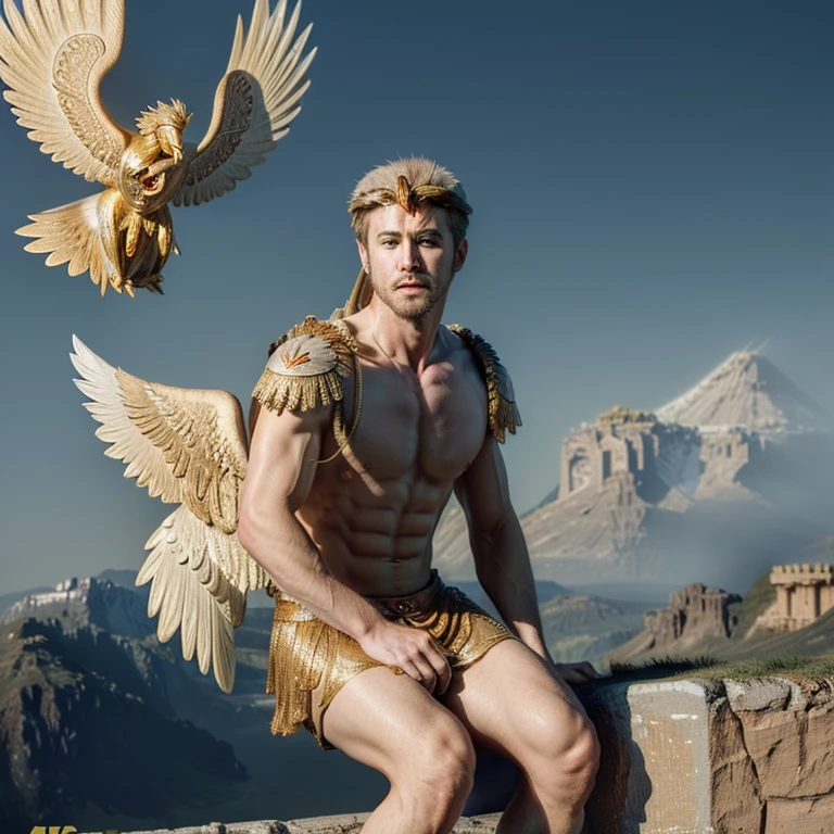 (masterpiece, best quality, 4k, dreamlike, hyperrealistic:1.35), (Ganymede castrates Zeus:1.5)