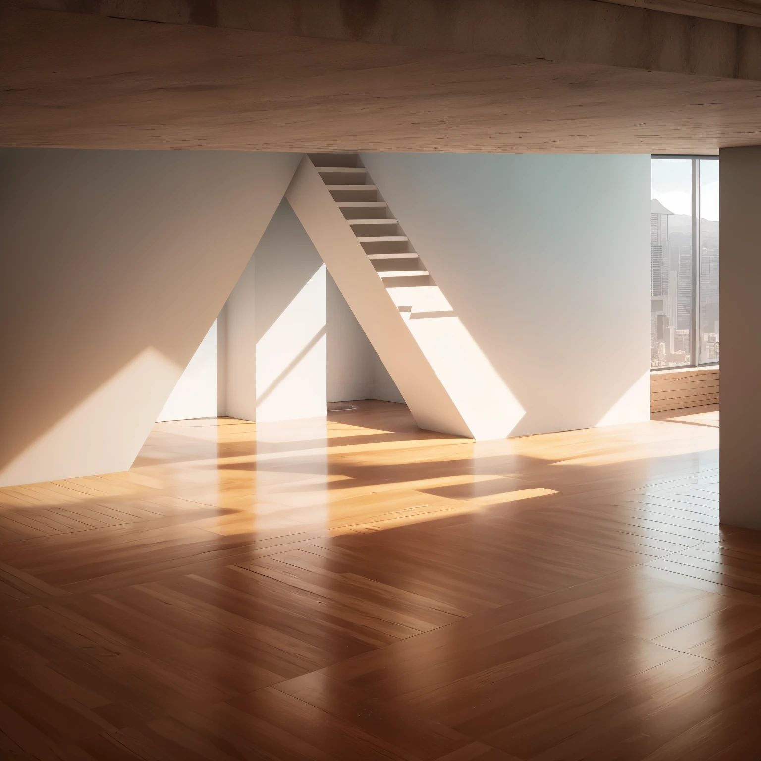 There is a picture of the room,There are walls and floors, Sloping walls, environment friendly,loopy,display space, ground-level view, ground-level view, ground perspective; detailed, ground level camera view, 3 / 4 Views, 3/4 Views, perspective view, Isometric view from behind, sloped site, 3D perspective, elevation view