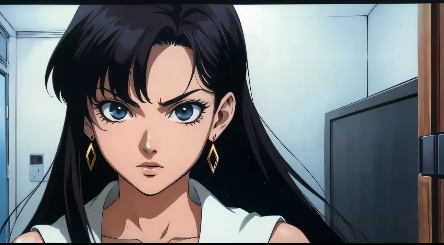 Berserk anime series 1997, dark fantasy manga, 90s, VHS, 4K, beauty women, dark hair,