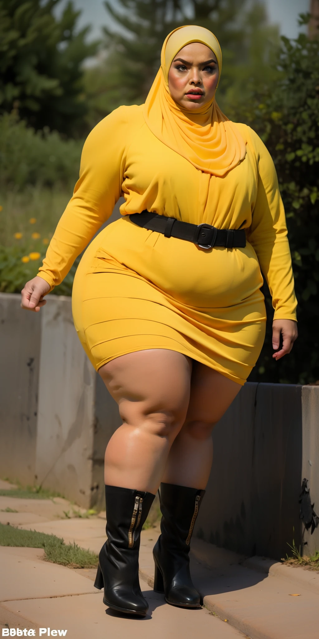 ((HIJAB MALAY GIRL)), ((BBW)), SHORTS, HUGE WIDE BUTT, WIDE BUTT, 63 YEAR OLD METURE women's, METURE women's, (YELLOW LIPS), (HIGH BOOTS), (TIGH SKIRT), walking in style on a Village river, (ANGRY FACE EXPRESSION), TRANSPARENT, STAYING, THICK FOG. FOGGING, (ANGRY FACE EXPRESSION), MINI SKIRT, GANGSTER, NET STOCKINGS. KILLER, Best Quality, Ultra-detailed, Photorealistic, super detailed skin,