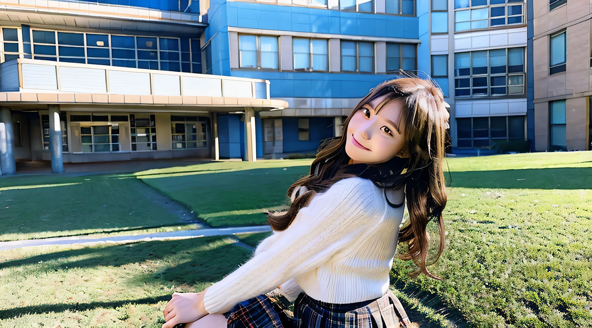 18 year old miniskirt beautiful high school girl、Winter School