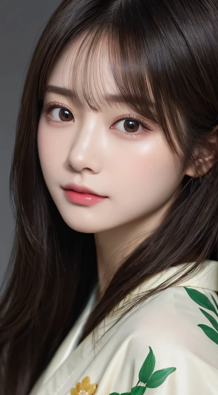 (Wear the kimono correctly,age19,no-makeup)、(top-quality,masterpiece:1.3,超A high resolution,),(ultra-detailliert,Caustics),(Photorealsitic:1.4,RAW shooting),Ultra-realistic capture,A highly detailed,high-definition16Kfor human skin、 Skin texture is natural、The skin looks healthy with an even tone、 Use natural light and color、 Anatomically correct、One Woman,japanes,,kawaii,A dark-haired,Middle hair,(depth of fields、chromatic abberation、Wide range of lighting、Natural Shading)