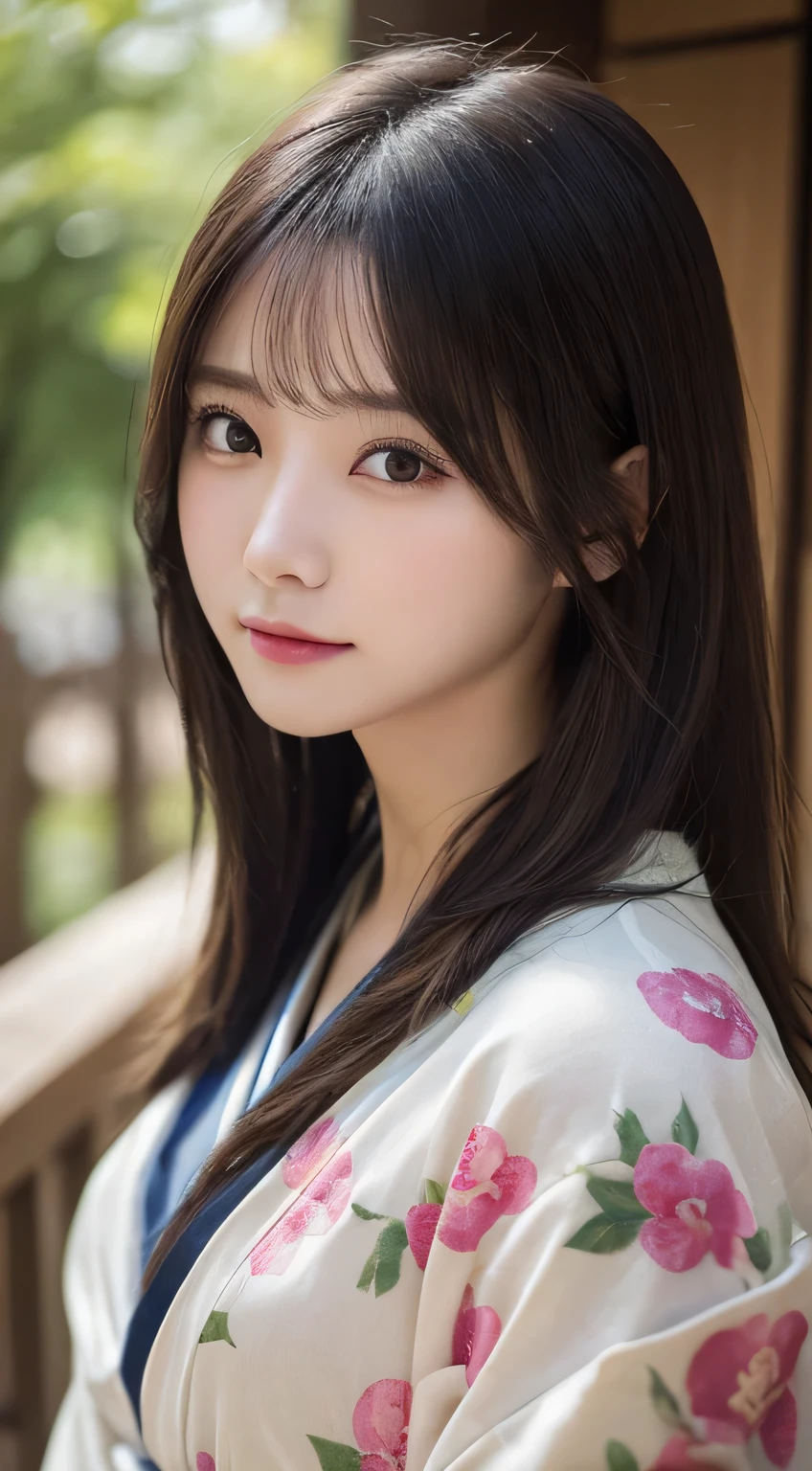 (Wear the kimono correctly,age19,no-makeup)、(top-quality,masterpiece:1.3,超A high resolution,),(ultra-detailliert,Caustics),(Photorealsitic:1.4,RAW shooting),Ultra-realistic capture,A highly detailed,high-definition16Kfor human skin、 Skin texture is natural、The skin looks healthy with an even tone、 Use natural light and color、 Anatomically correct、One Woman,japanes,,kawaii,A dark-haired,Middle hair,(depth of fields、chromatic abberation、Wide range of lighting、Natural Shading)