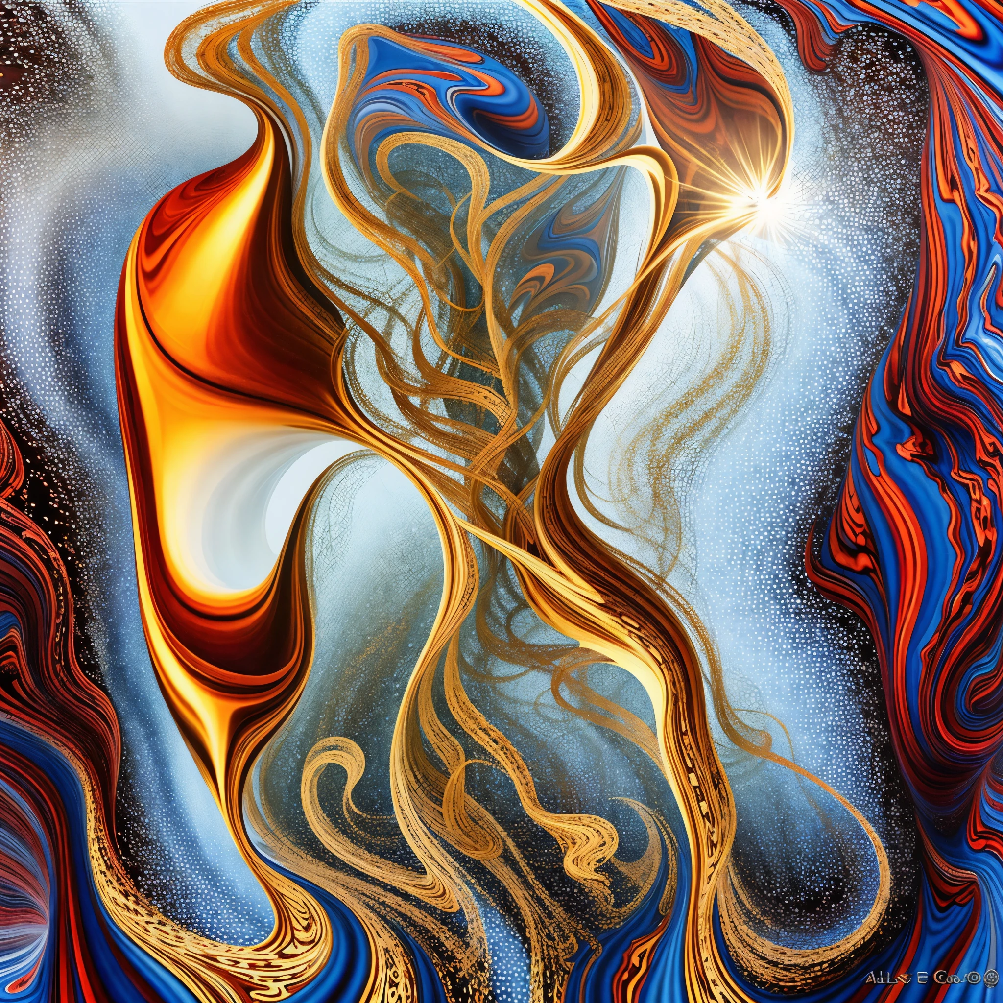 Alex gray art molecule, rippling, explosion