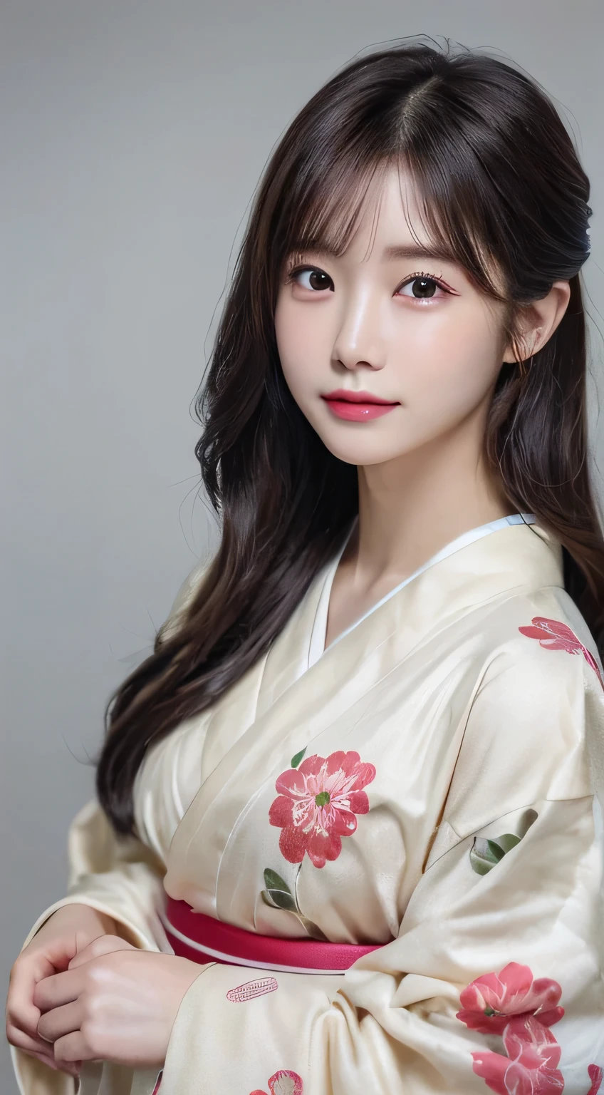 (Wear the kimono correctly,age19,no-makeup)、(top-quality,​masterpiece:1.3,超A high resolution,),(ultra-detailliert,Caustics),(Photorealsitic:1.4,RAW shooting),Ultra-realistic capture,A highly detailed,high-definition16Kfor human skin、 Skin texture is natural、The skin looks healthy with an even tone、 Use natural light and color、 Anatomically correct、One Woman,japanes,,kawaii,A dark-haired,Middle hair,(depth of fields、chromatic abberation、Wide range of lighting、Natural Shading)