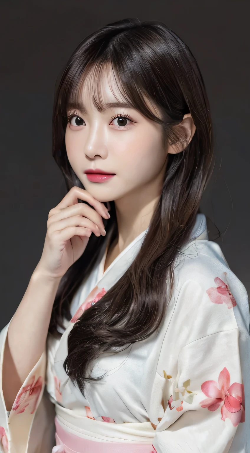 (Wear the kimono correctly,age19,no-makeup)、(top-quality,masterpiece:1.3,超A high resolution,),(ultra-detailliert,Caustics),(Photorealsitic:1.4,RAW shooting),Ultra-realistic capture,A highly detailed,high-definition16Kfor human skin、 Skin texture is natural、The skin looks healthy with an even tone、 Use natural light and color、 Anatomically correct、One Woman,japanes,,kawaii,A dark-haired,Middle hair,(depth of fields、chromatic abberation、Wide range of lighting、Natural Shading)