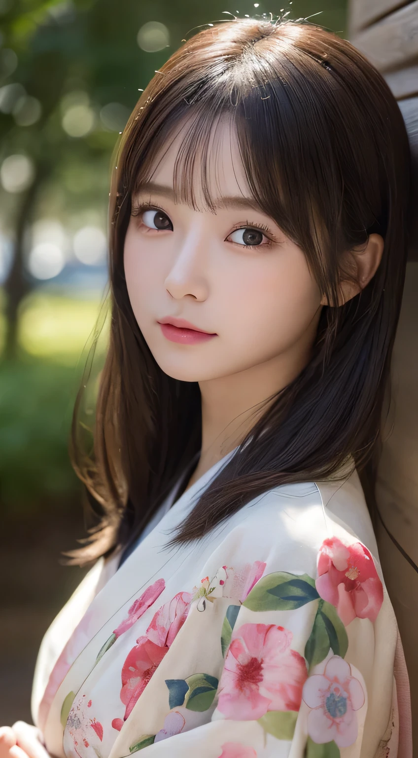 (Wear the kimono correctly,age19,no-makeup)、(top-quality,masterpiece:1.3,超A high resolution,),(ultra-detailliert,Caustics),(Photorealsitic:1.4,RAW shooting),Ultra-realistic capture,A highly detailed,high-definition16Kfor human skin、 Skin texture is natural、The skin looks healthy with an even tone、 Use natural light and color、 Anatomically correct、One Woman,japanes,,kawaii,A dark-haired,Middle hair,(depth of fields、chromatic abberation、Wide range of lighting、Natural Shading)