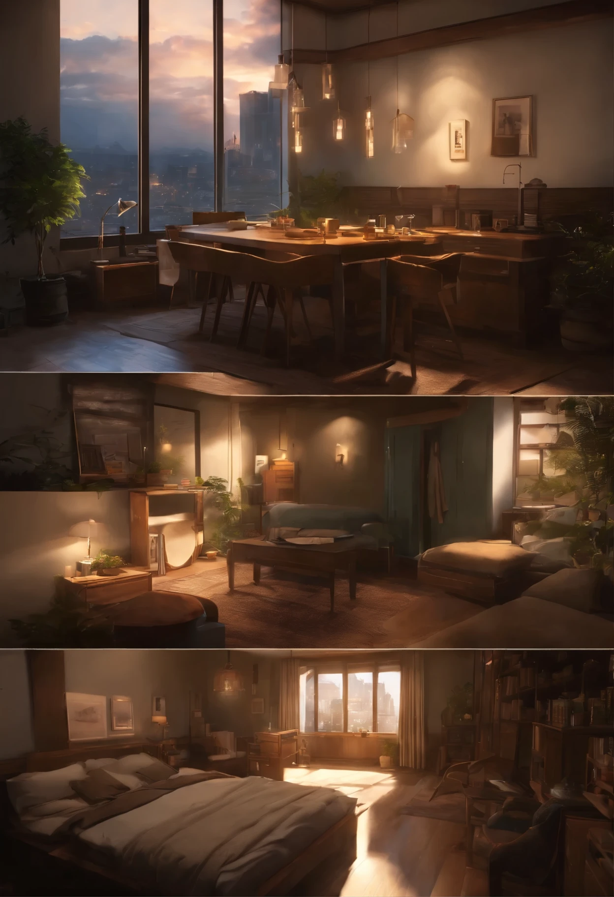 And this retinue requires space, Woland Damor, so some of us here are extra in the apartment. that you're superfluous, Anime style, makoto sinkai, Harry Potter movie style