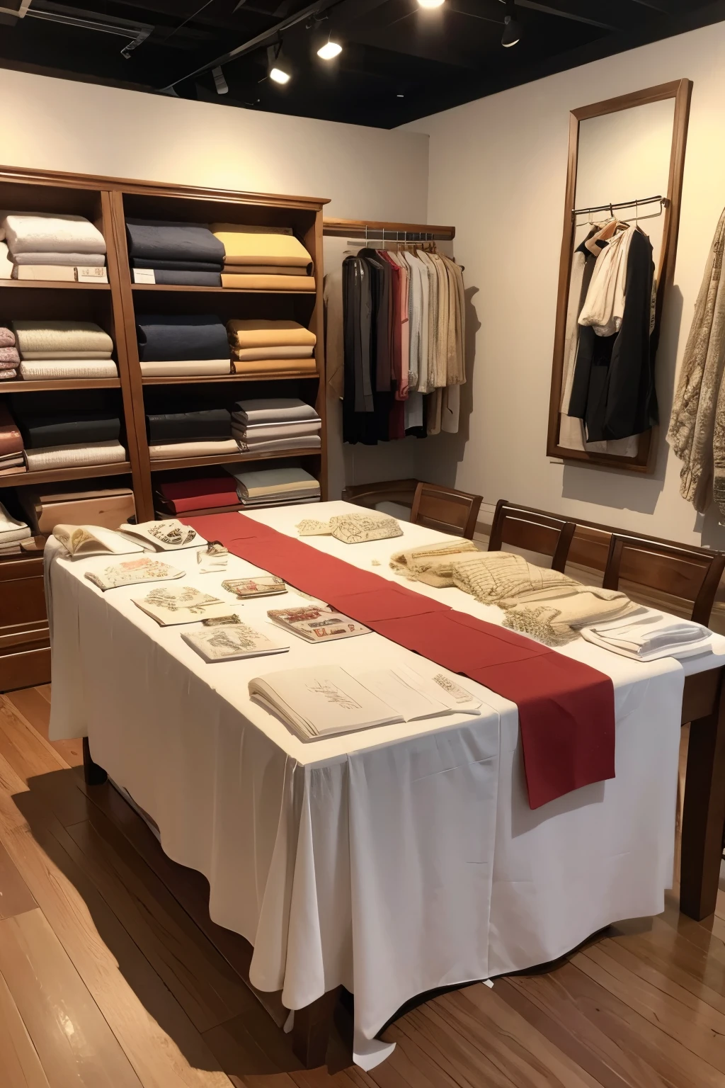 Roman cloth fabric display