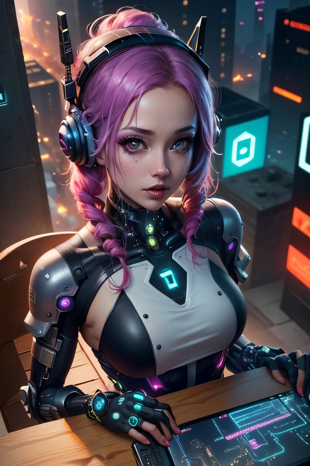 there is a woman in a bikini with headphones on, hyper-realistic cyberpunk style, Cyberpunk Belle fille, 3 D Rendu Personnage Art 8 K, Cyberpunk 2 0 et. o model girl, cyberpunk art ultrarealistic 8k, dreamy cyberpunk girl, Anime Cyberpunk Fille, female cyberpunk anime girl, Digital Cyberpunk Anime Art, mignon fille cyborg, Fille cyberpunk, Cyberpunk Angry Gorgeous Goddess