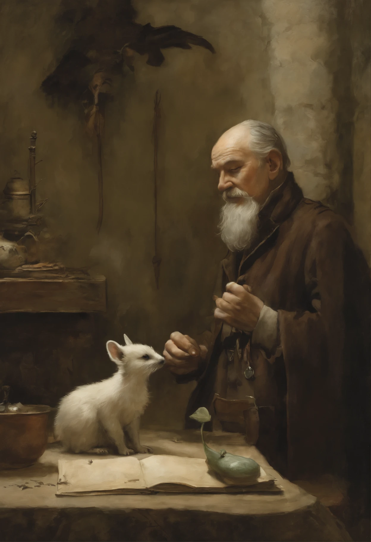 真实感, a painting, Fantastic tale, John Tolkien style, Small painting by Jean-Baptiste Monge, Someone once said: "trying to forget means constantly remembering" And I don't want to forget, I want to remember,Jean-Baptiste Monge, anthropomorphic --ar 2:3 --testp -optimistic; Straight hair