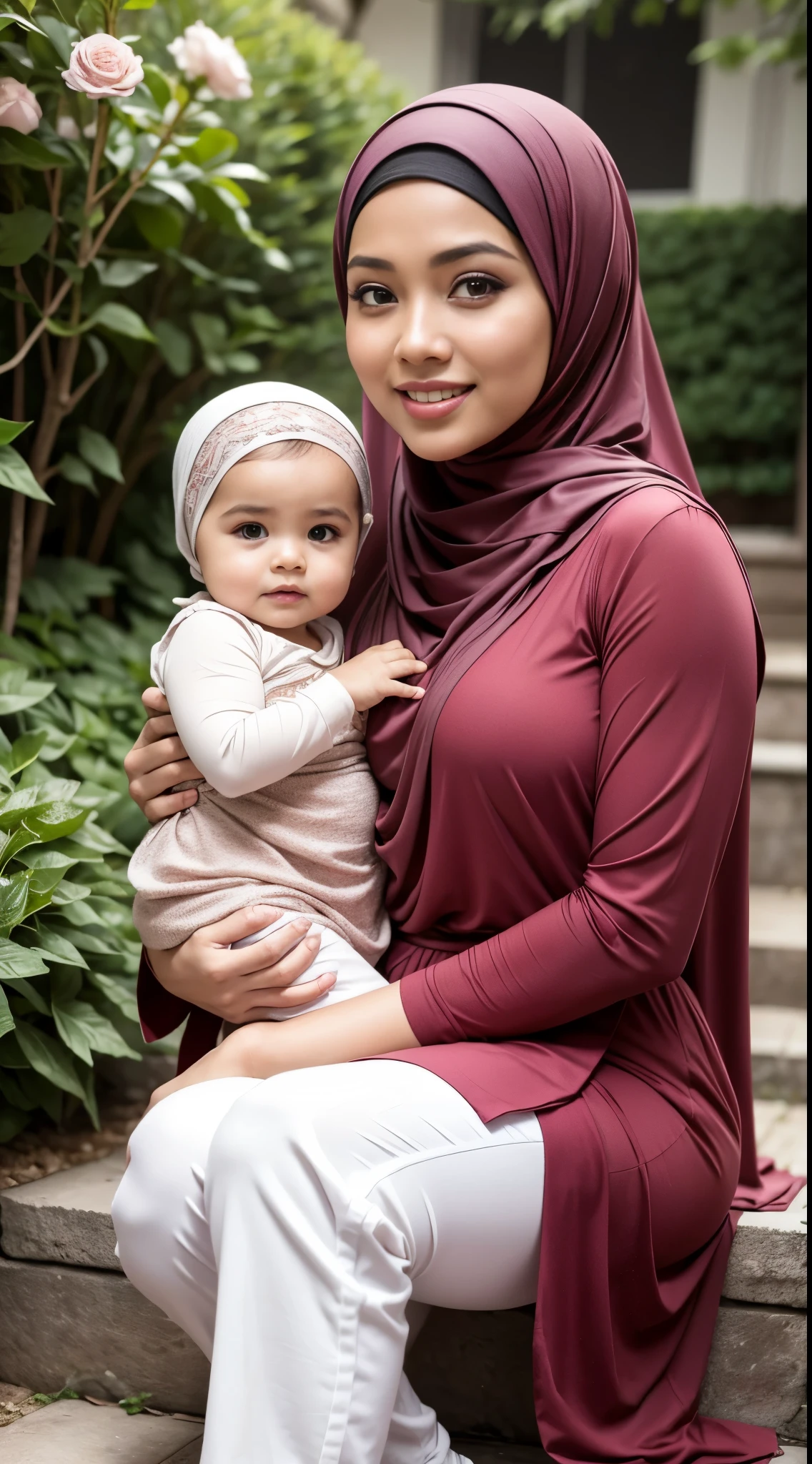 mature woman fucking with her son,(doggy sex concept), hijab