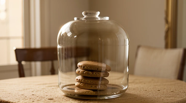 cookies macaroons in a beautiful interior on the table, large, romantic mood, blurred background
