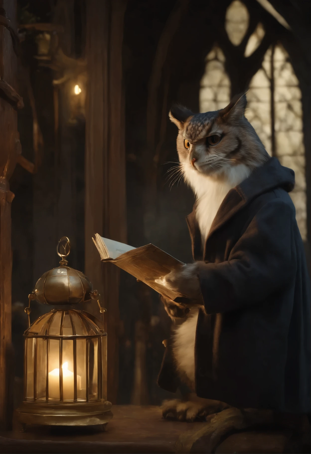 真实感, a painting, Fantastic tale, Christmas style, John Tolkien style, Small painting by Jean-Baptiste Monge, ,Anime style,Makoto Shinkai, Harry did his best to, so as not to panic. According to the big vocal clock, he had ten minutes left to do so, to take the train to Hogwarts, but he had no idea, how can he do this. He stood in the middle of the platform with a huge suitcase, which could hardly be lifted off the ground, with pockets, full of magic money, and with a cage, where the big owl sat ,New Year's decorations.((scary decoration))(((tmasterpiece))), ((The best quality at its best)), ((intricate detials)), ((hyper realisitc))(8K), Jean-Baptiste Monge, anthropomorphic --ar 2:3 --testp -optimistic; Straight hair, panorama,