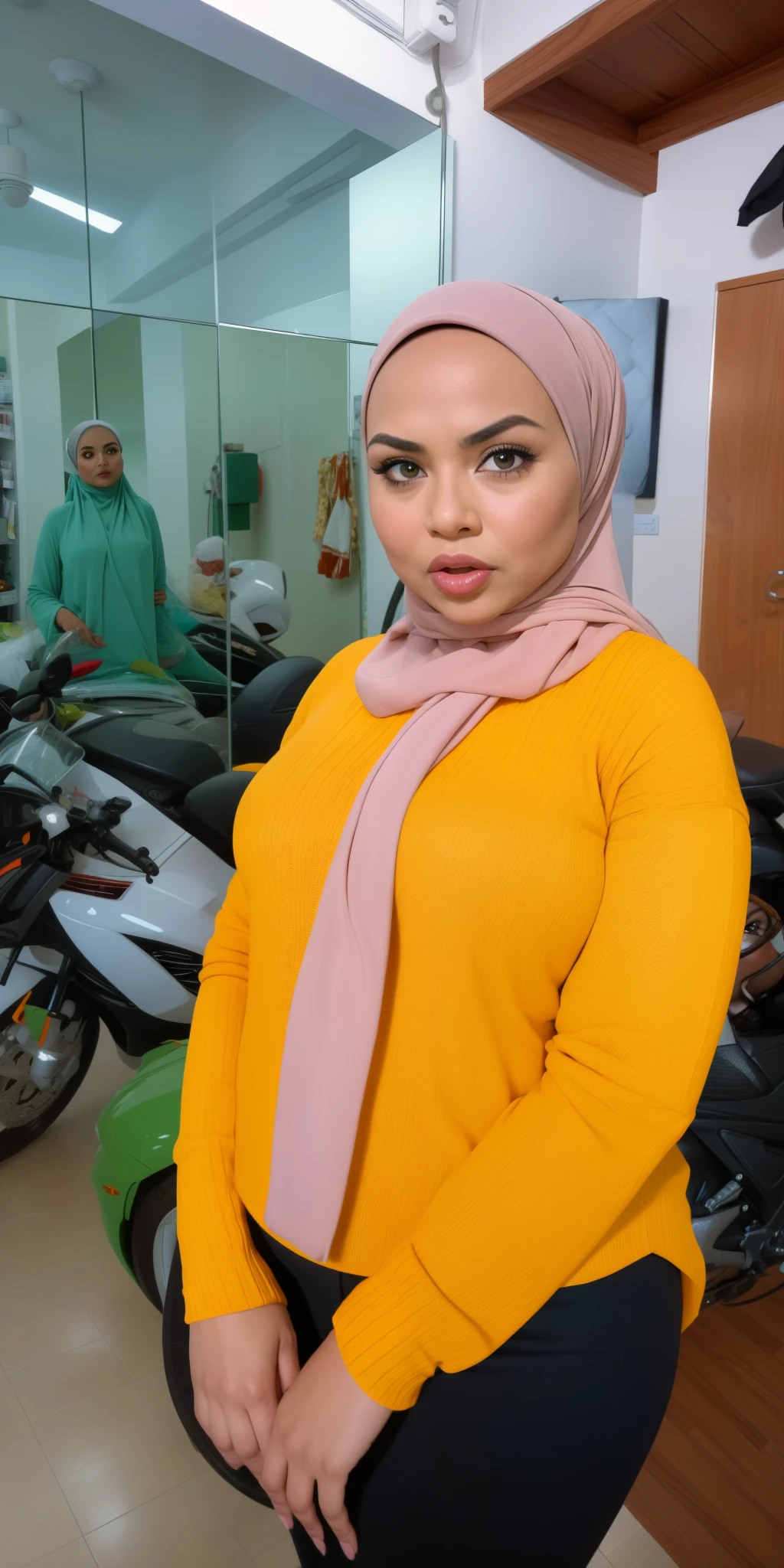 ((HIJAB MALAY GIRL)), ((BBW)), SHORTS, HUGE WIDE BUTT, WIDE BUTT, 63 YEAR OLD METURE women's, METURE women's, (YELLOW LIPS), (HIGH BOOTS), (TIGH SKIRT), walking in style on a Village river, (ANGRY FACE EXPRESSION), TRANSPARENT, STAYING, THICK FOG. FOGGING, (ANGRY FACE EXPRESSION), MINI SKIRT, GANGSTER, NET STOCKINGS. , Best Quality, Ultra-detailed, Photorealistic, super detailed skin,