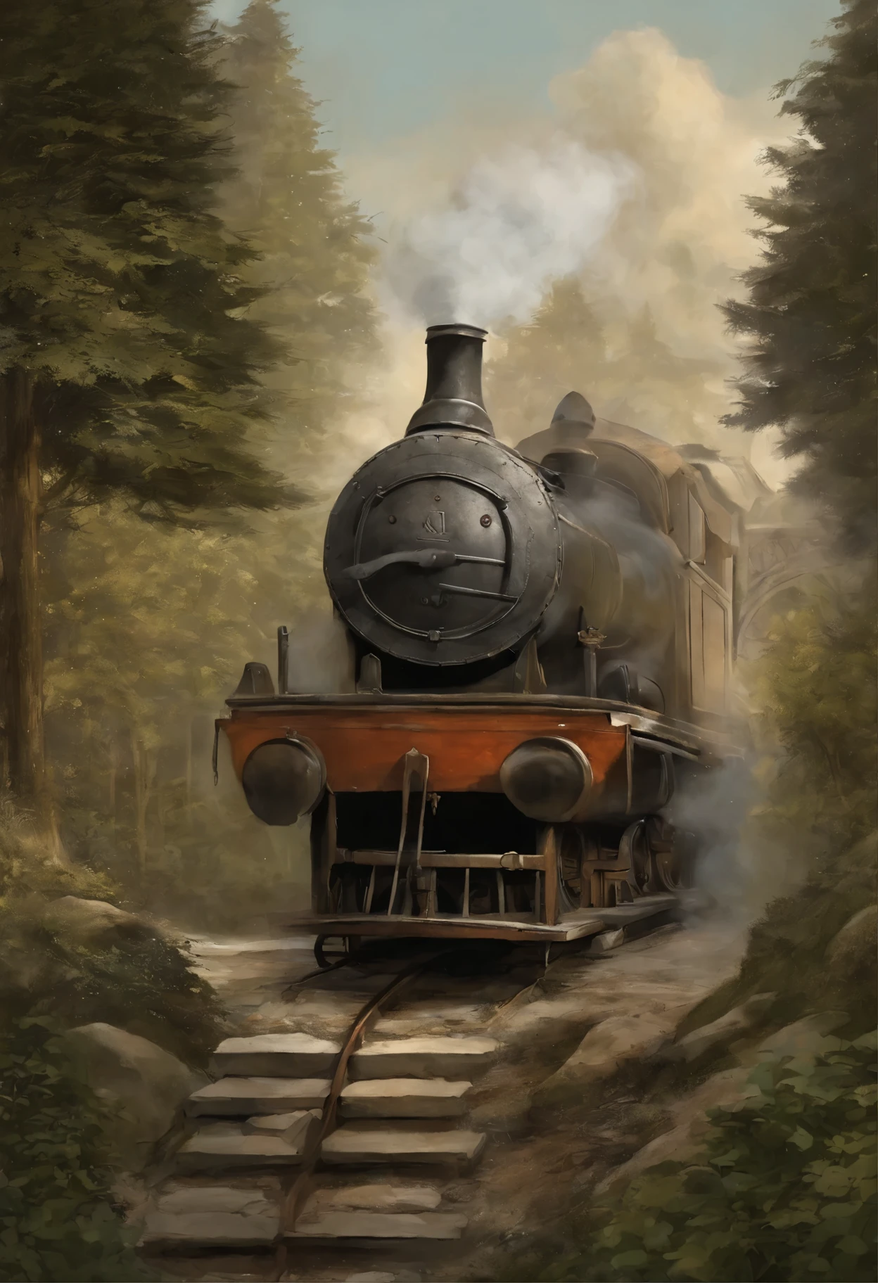 真实感, a painting, Fantastic tale, Christmas style, John Tolkien style, Small painting by Jean-Baptiste Monge, ,Anime style,Makoto Shinkai, Harry did his best to, so as not to panic. According to the big vocal clock, he had ten minutes left to do so, to take the train to Hogwarts, someone once said "trying to forget means constantly remembering" And I don't want to forget, I want to remember. but he had no idea, how can he do this. He stood in the middle of the platform with a huge suitcase, which could hardly be lifted off the ground, with pockets, full of magic money, and with a cage, where the big owl sat ,New Year's decorations.((scary decoration))(((tmasterpiece))), ((The best quality at its best)), ((intricate detials)), ((hyper realisitc))(8K), Jean-Baptiste Monge, anthropomorphic --ar 2:3 --testp -optimistic; Straight hair, panorama,