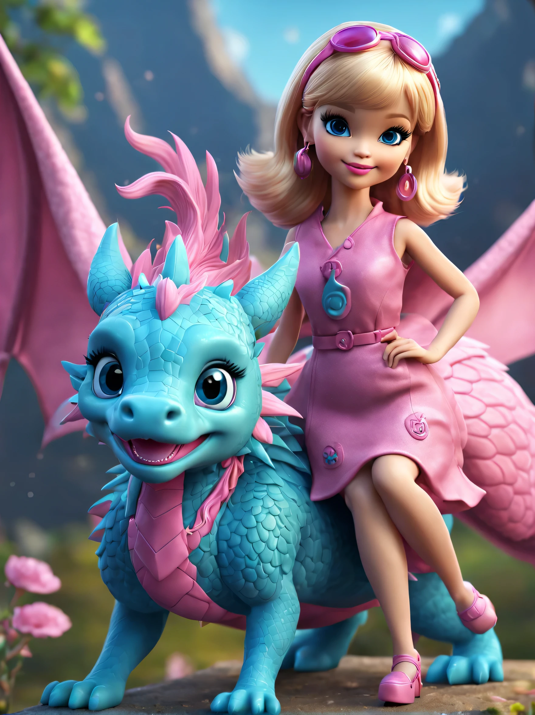 barbie and dragon,Cute 3d rendering,shaggy,
Background with: Blue and pink, Cute 3d rendering of cartoon zodiac dragon,Cute and detailed digital art,zodiac dragon explorer,Mini cute zodiac dragon,stylized 3d render,3d rendered figure art 8k,lovely digital painting,Anime style 3D,Ultra-detailed rendering